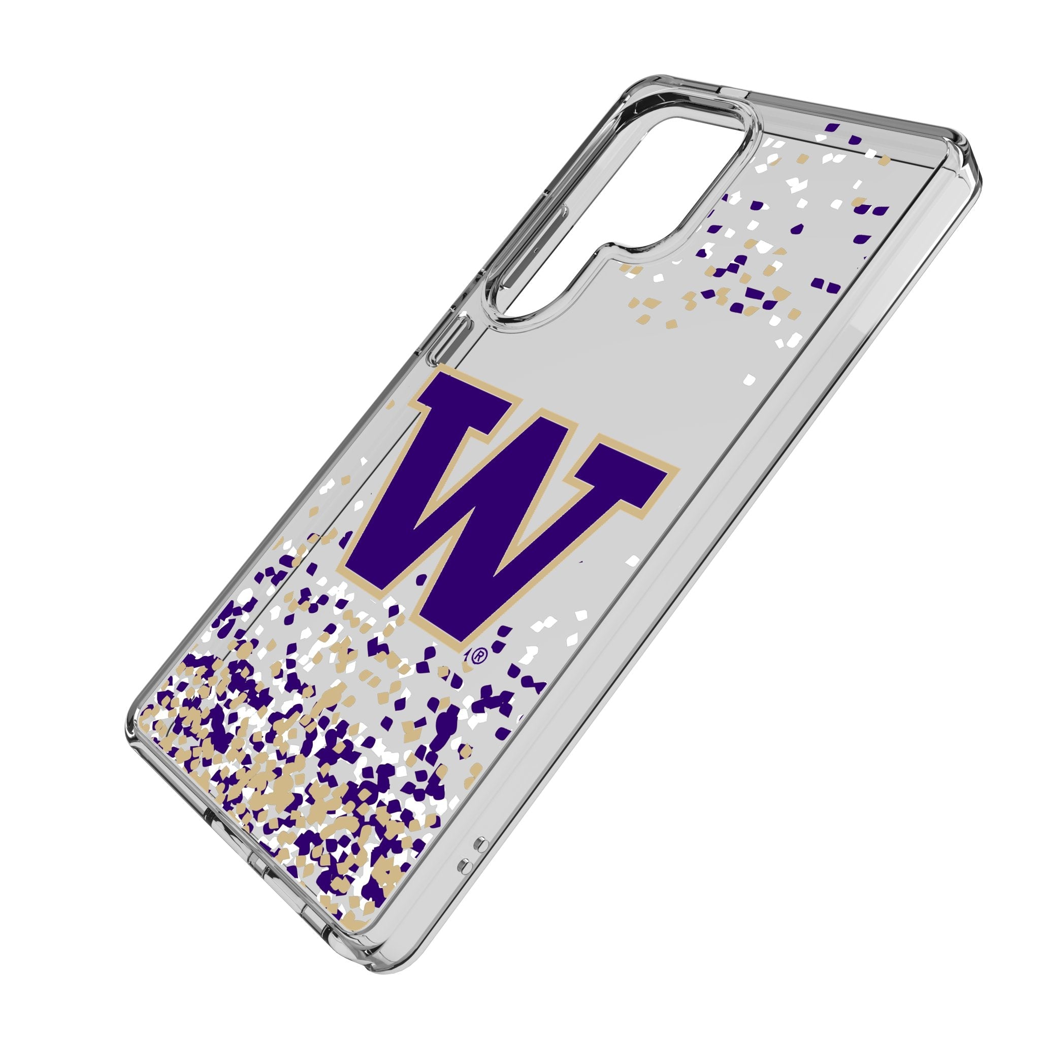 University of Washington Huskies Confetti Clear Phone Case for Samsung Galaxy 1