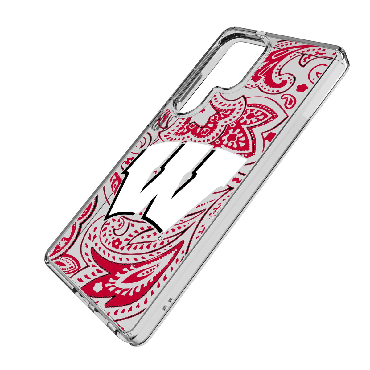 University of Wisconsin Badgers Paisley Clear Phone Case for Samsung Galaxy