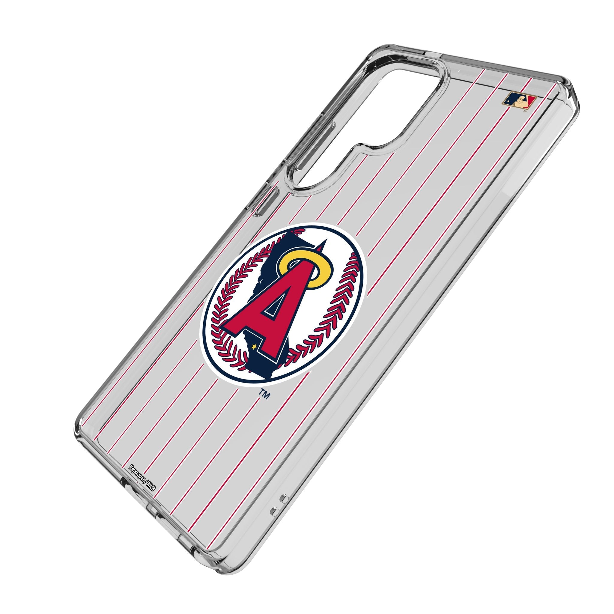 LA Angels 1986-1992 - Cooperstown Collection Pinstripe Clear Phone Case for Samsung Galaxy