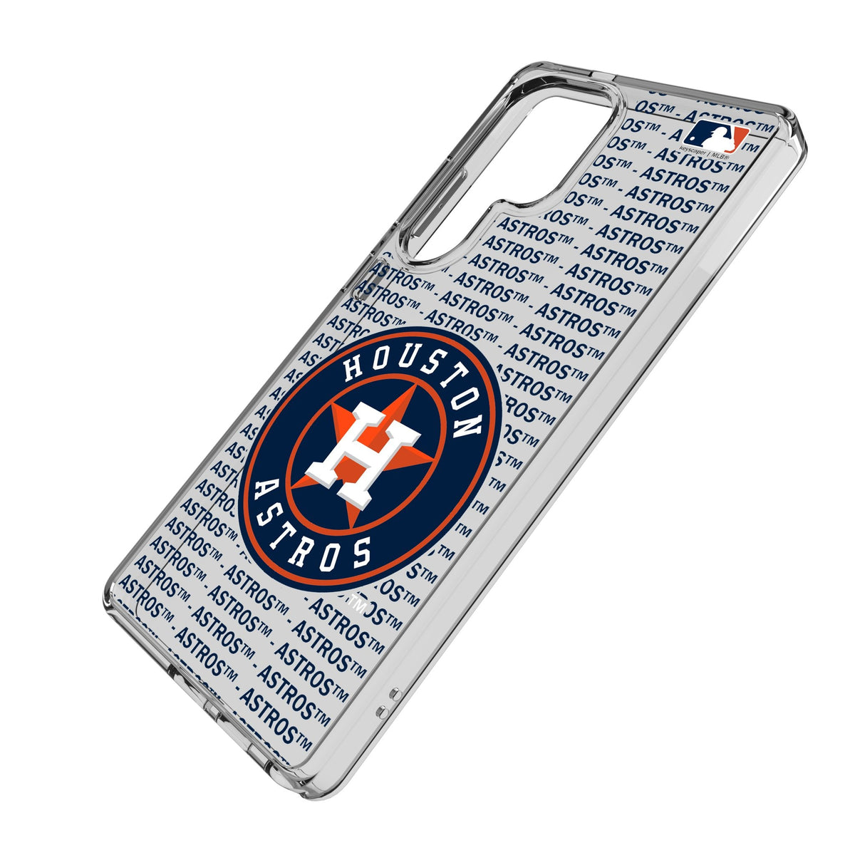 Houston Astros Text Backdrop Clear Phone Case for Samsung Galaxy 2