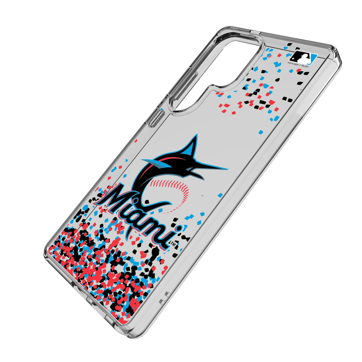 Miami Marlins Confetti Clear Phone Case for Samsung Galaxy 2