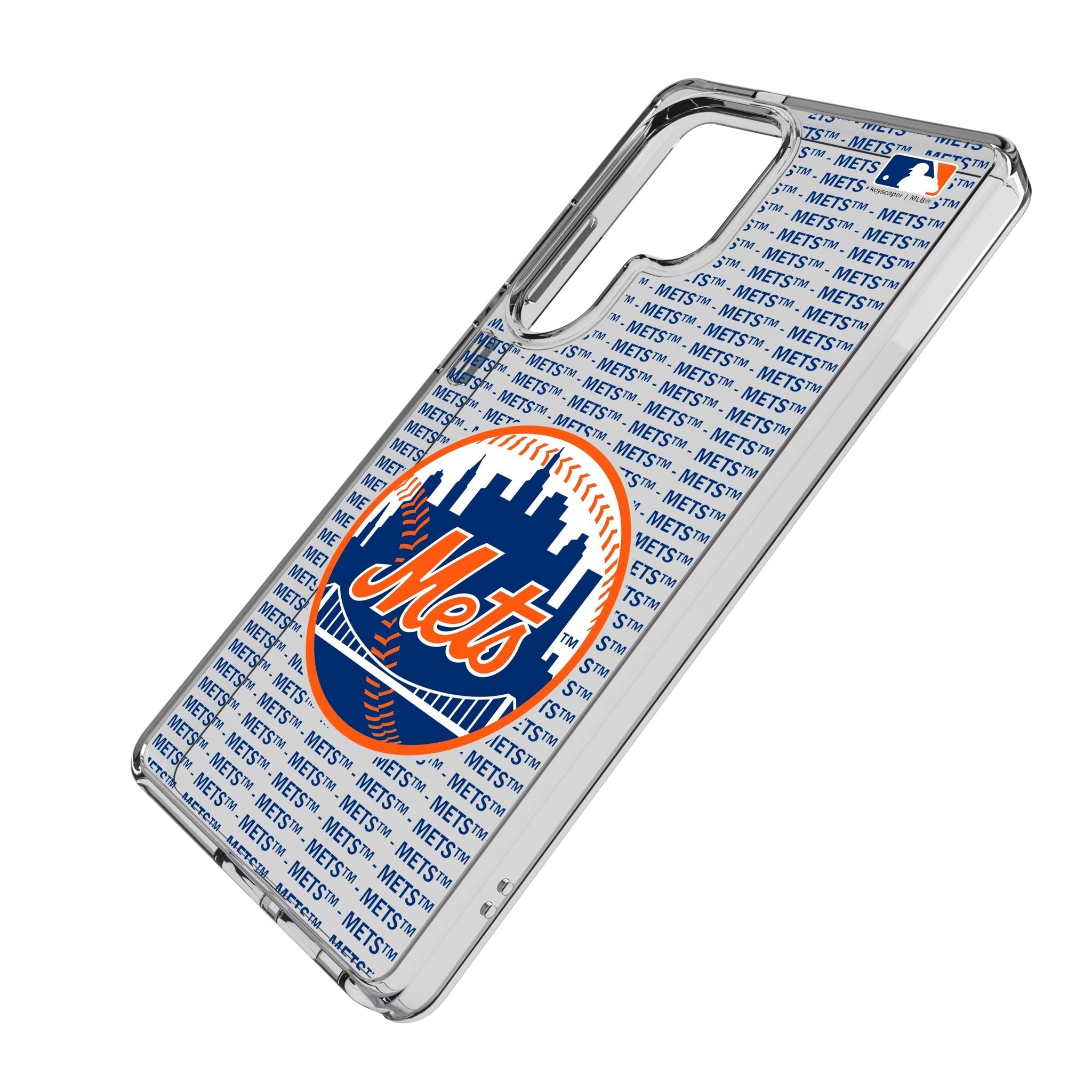 New York Mets Text Backdrop Clear Phone Case for Samsung Galaxy 2