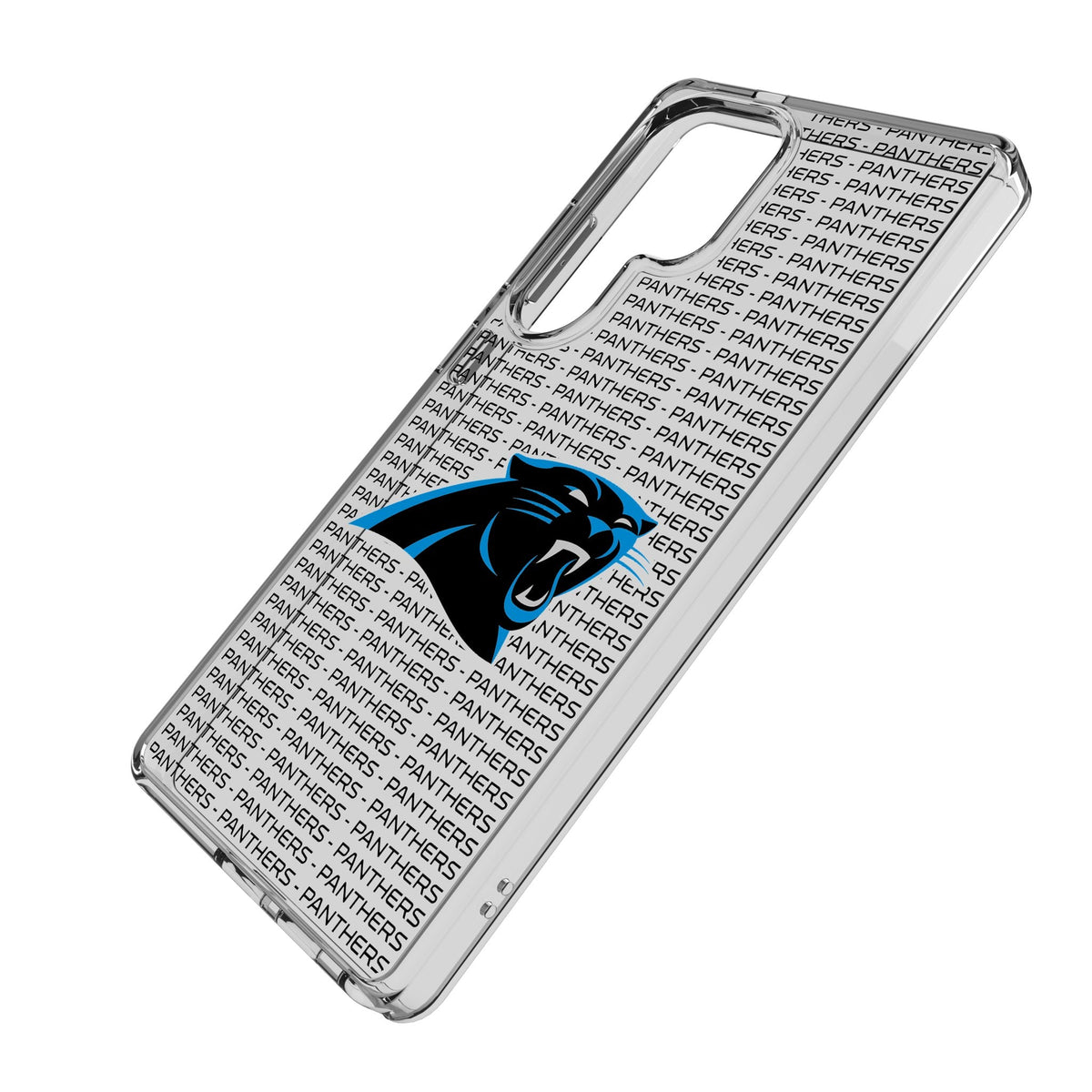 Carolina Panthers Text Backdrop Clear Phone Case for Samsung Galaxy 2