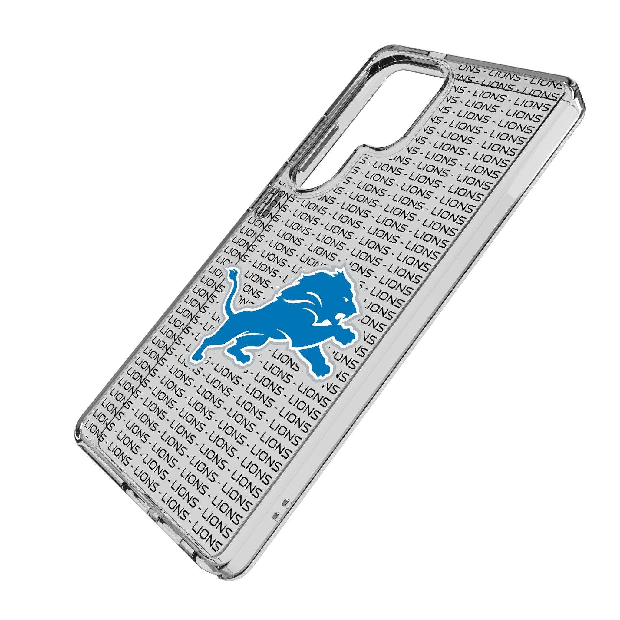 Detroit Lions Text Backdrop Clear Phone Case for Samsung Galaxy 2