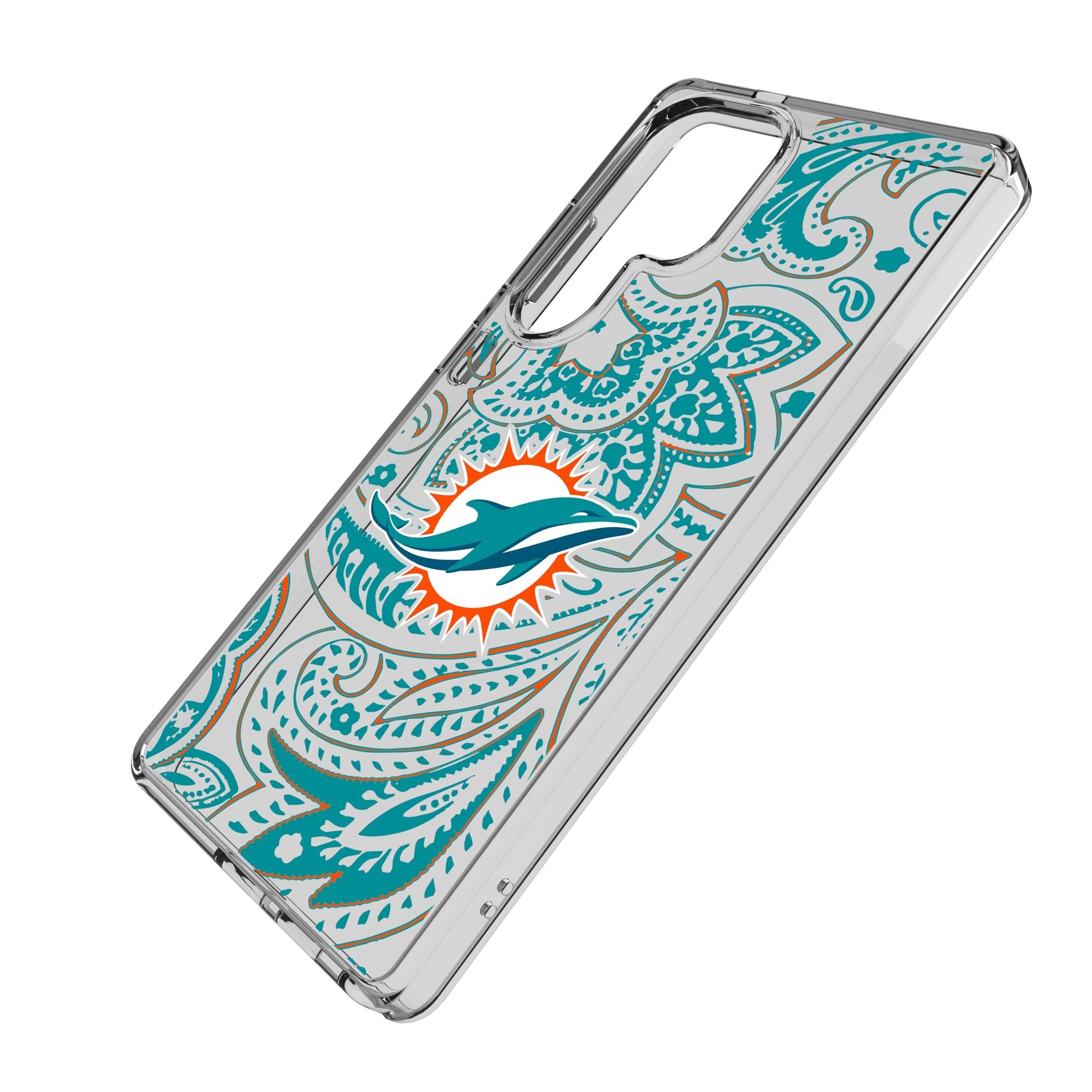 Miami Dolphins Paisley Clear Phone Case for Samsung Galaxy 2