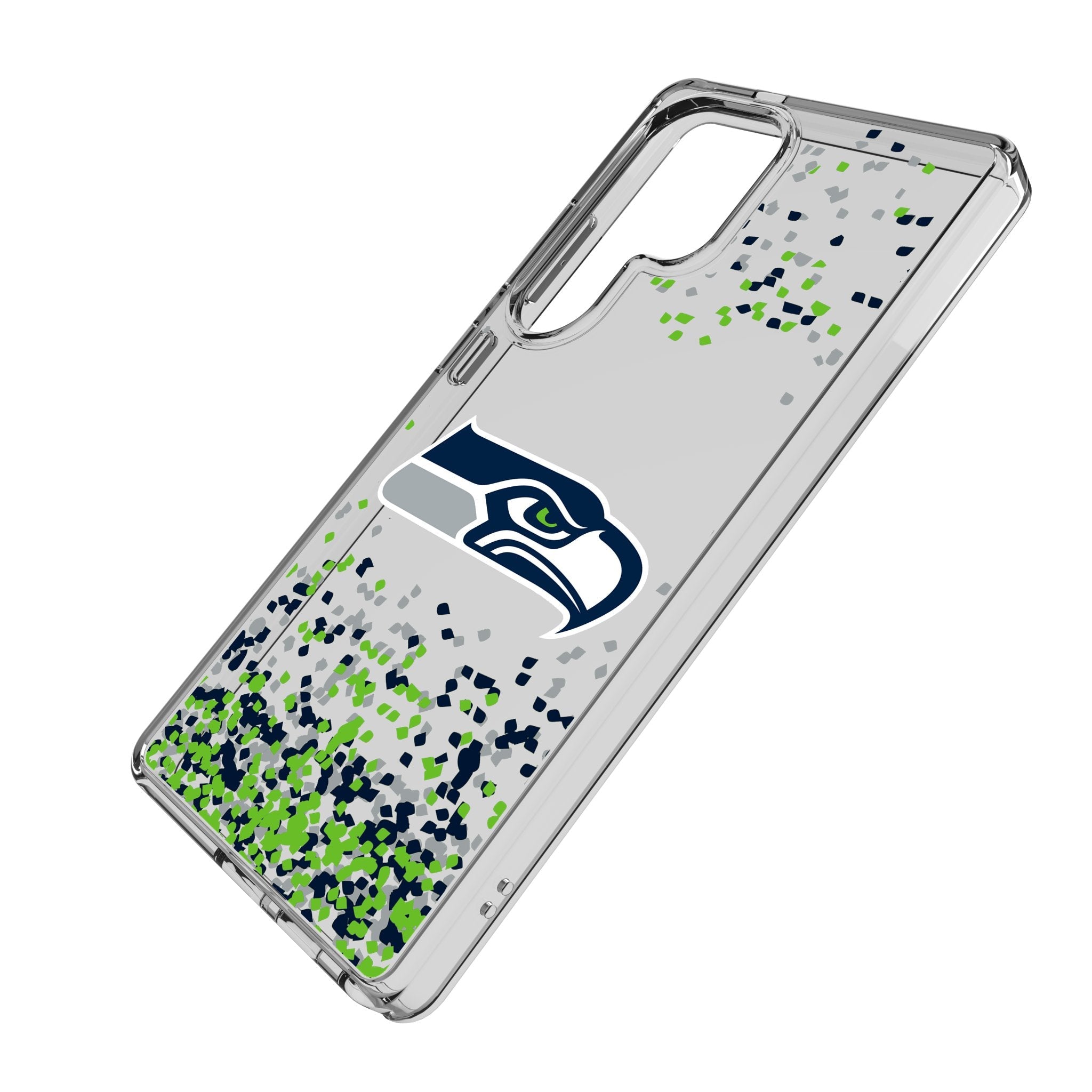 Seattle Seahawks Confetti Clear Phone Case for Samsung Galaxy 2