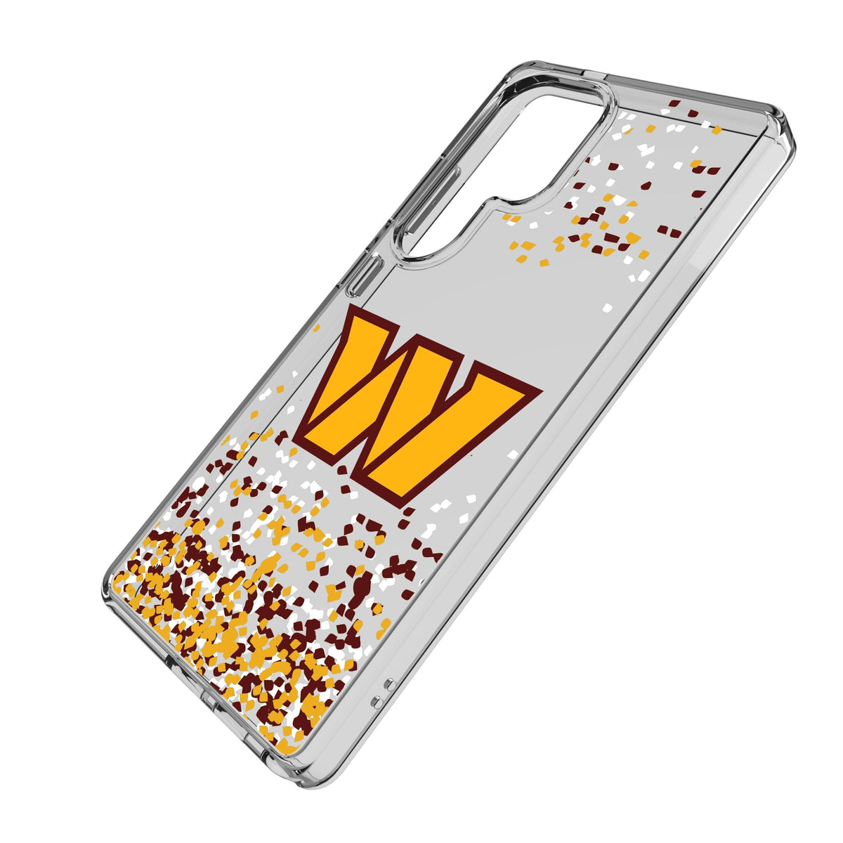 Washington Commanders Confetti Clear Phone Case for Samsung Galaxy