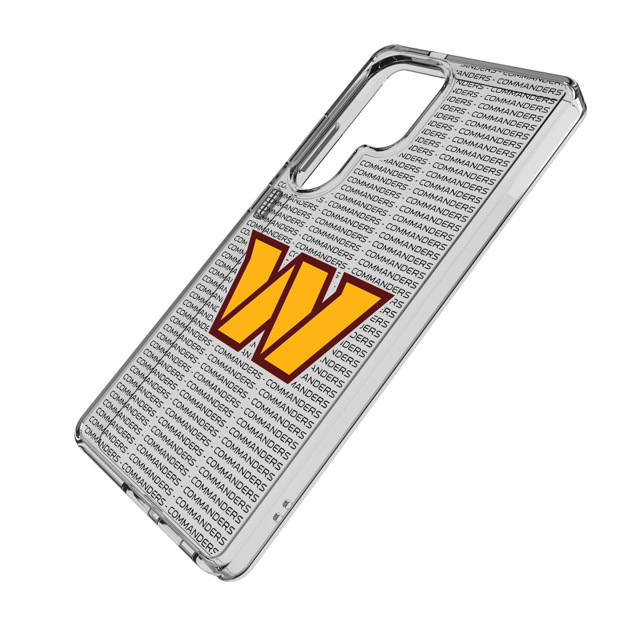 Washington Commanders Text Backdrop Clear Phone Case for Samsung Galaxy 2