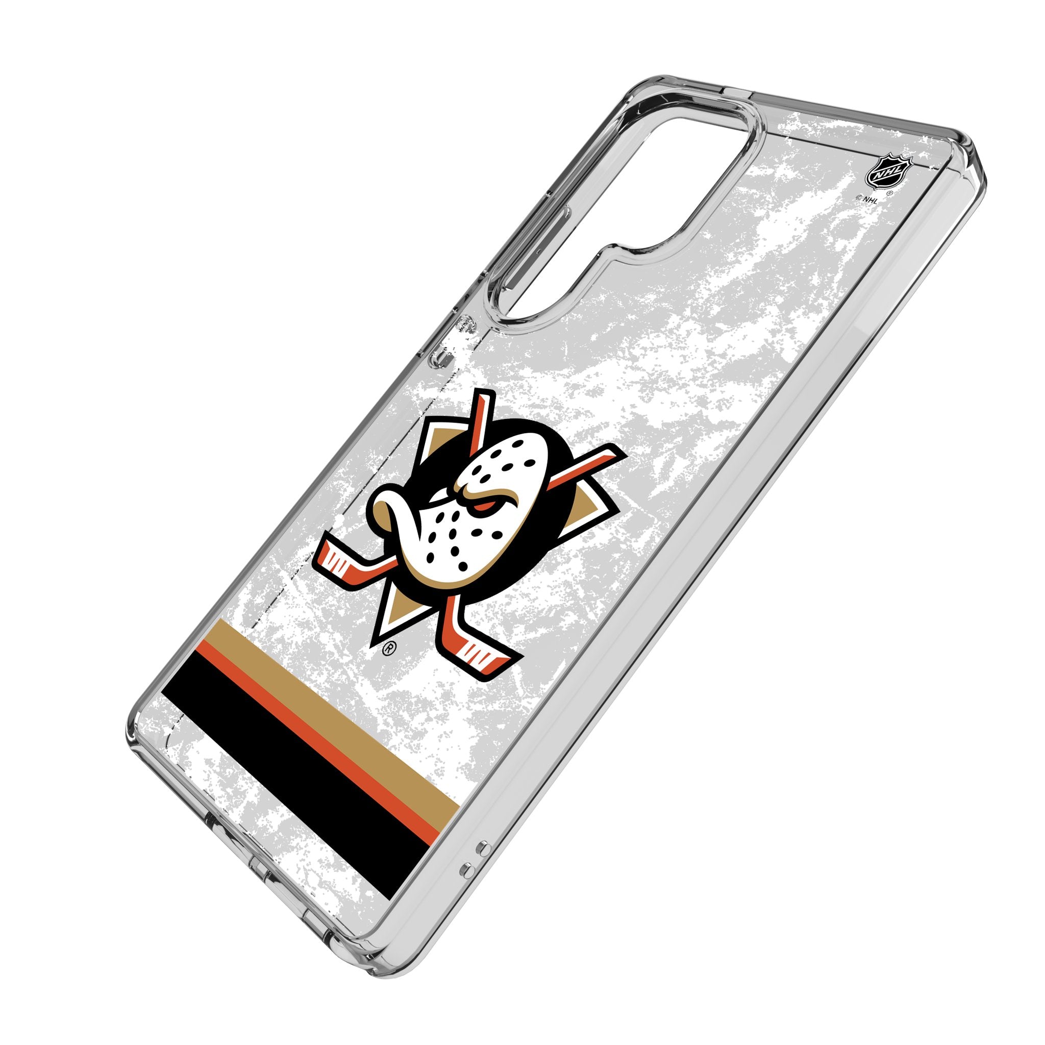 Anaheim Ducks Ice Stripe Clear Phone Case for Samsung Galaxy