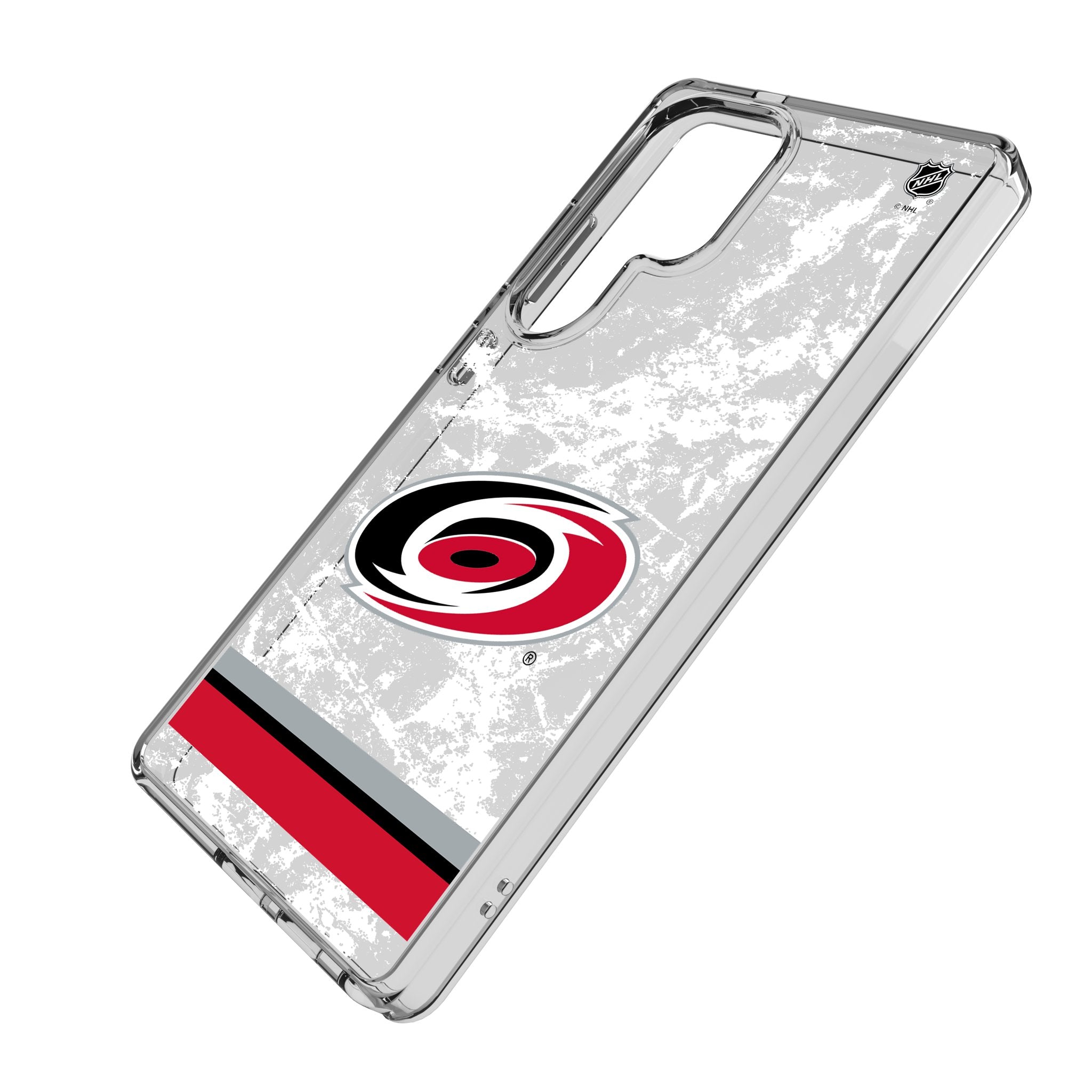 Carolina Hurricanes Ice Stripe Clear Phone Case for Samsung Galaxy
