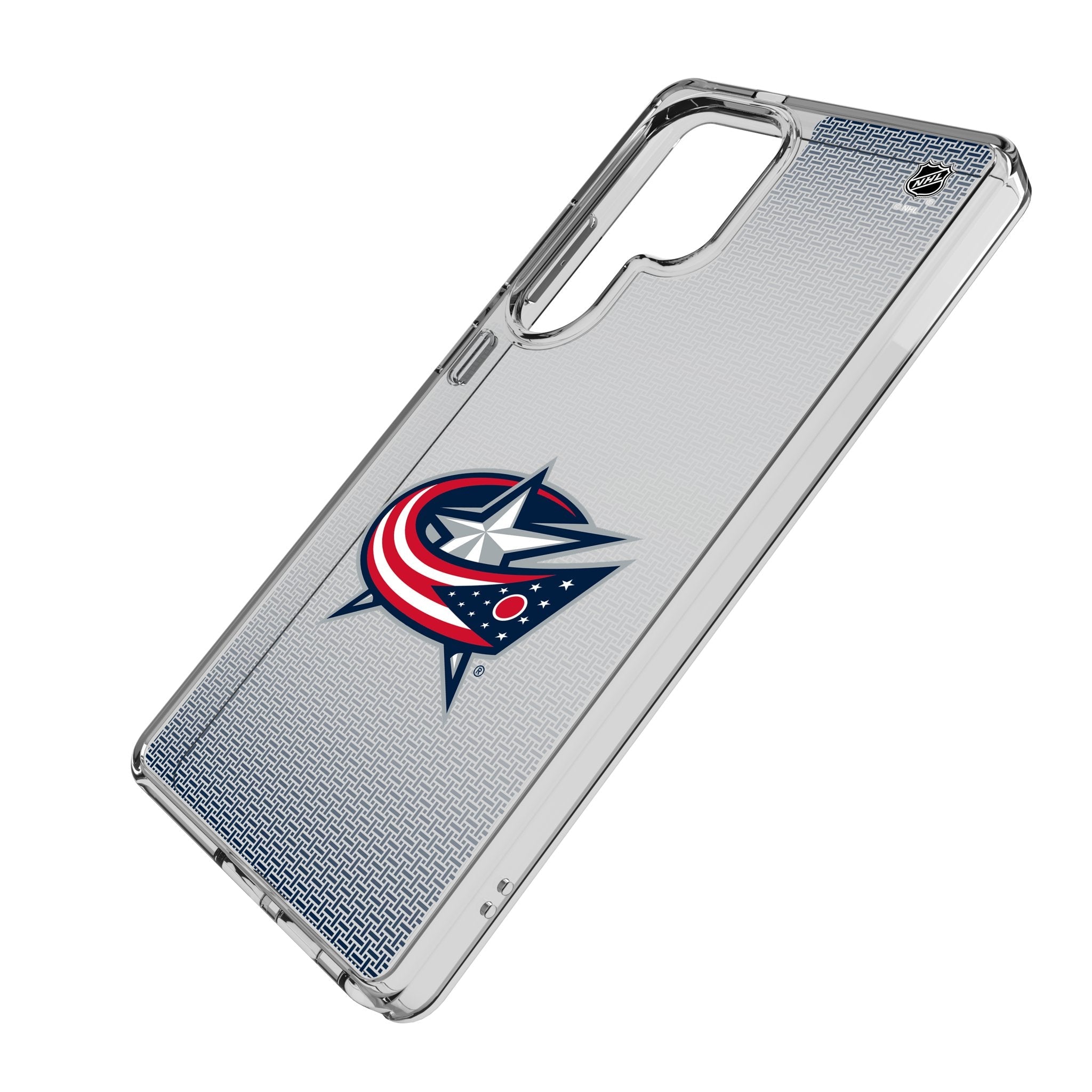 Columbus Blue Jackets Linen Clear Phone Case for Samsung Galaxy