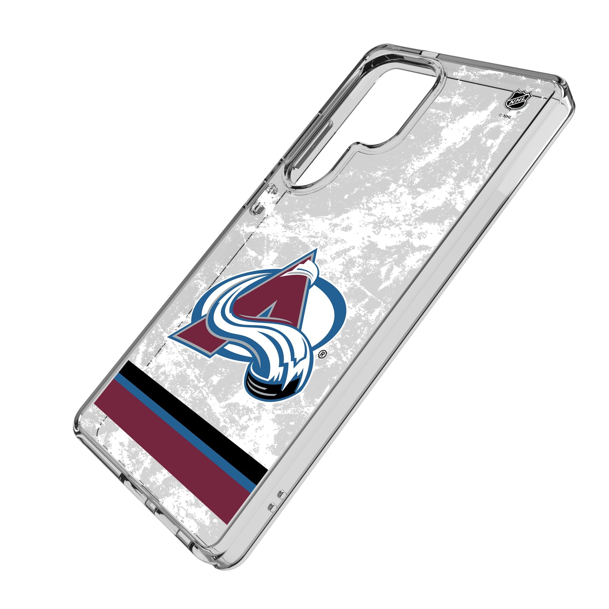 Colorado Avalanche Ice Stripe Clear Phone Case for Samsung Galaxy