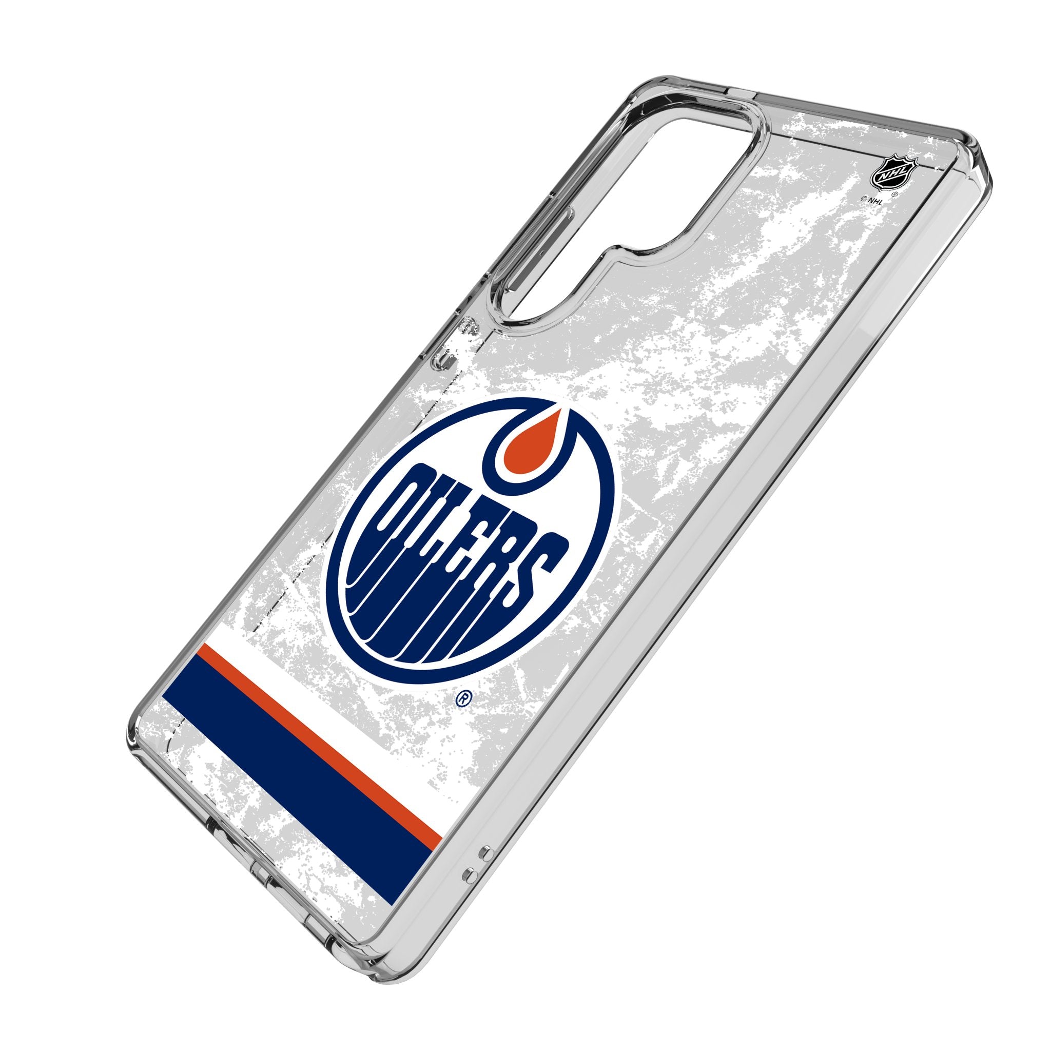 Edmonton Oilers Ice Stripe Clear Phone Case for Samsung Galaxy