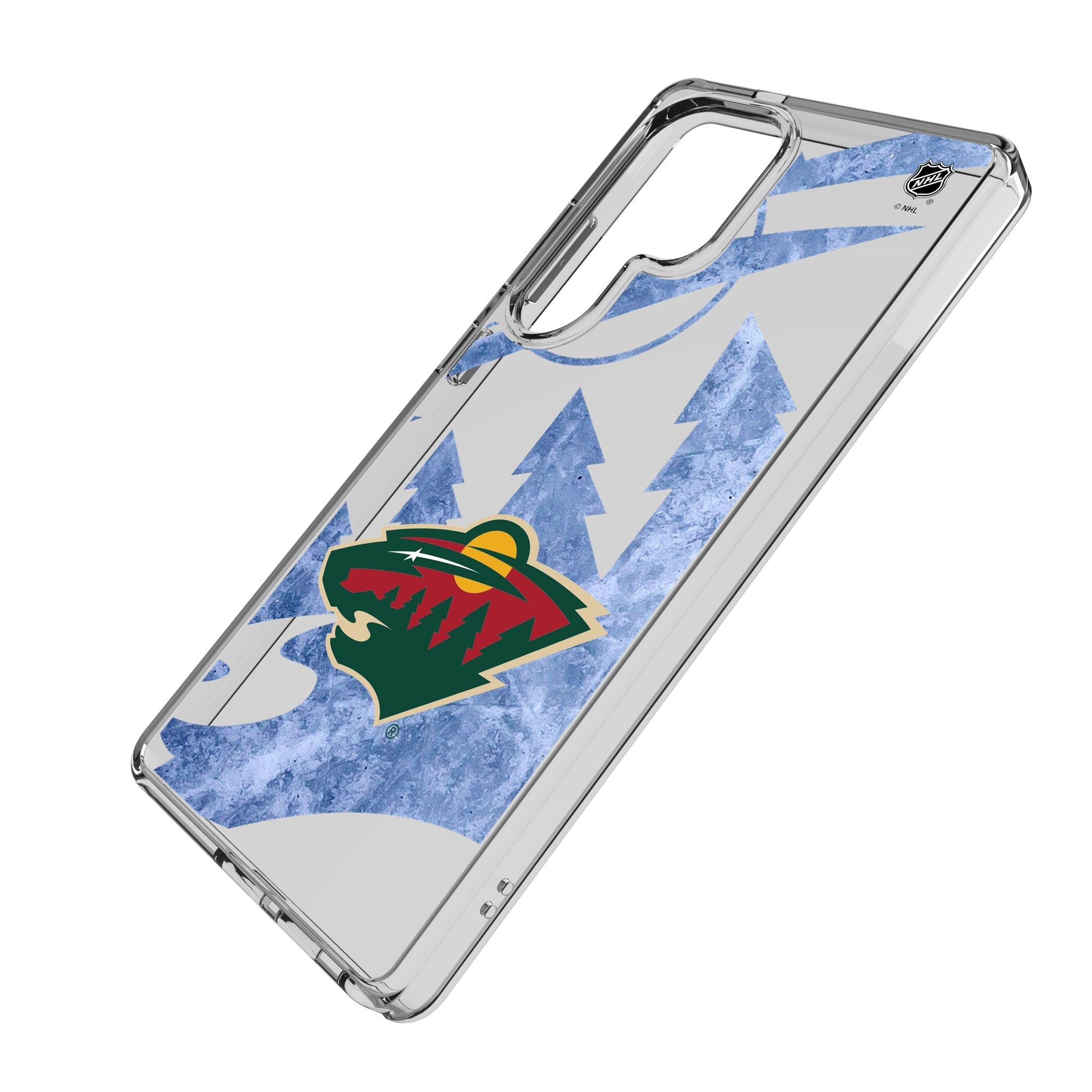 Minnesota Wild Ice Tilt Clear Phone Case for Samsung Galaxy