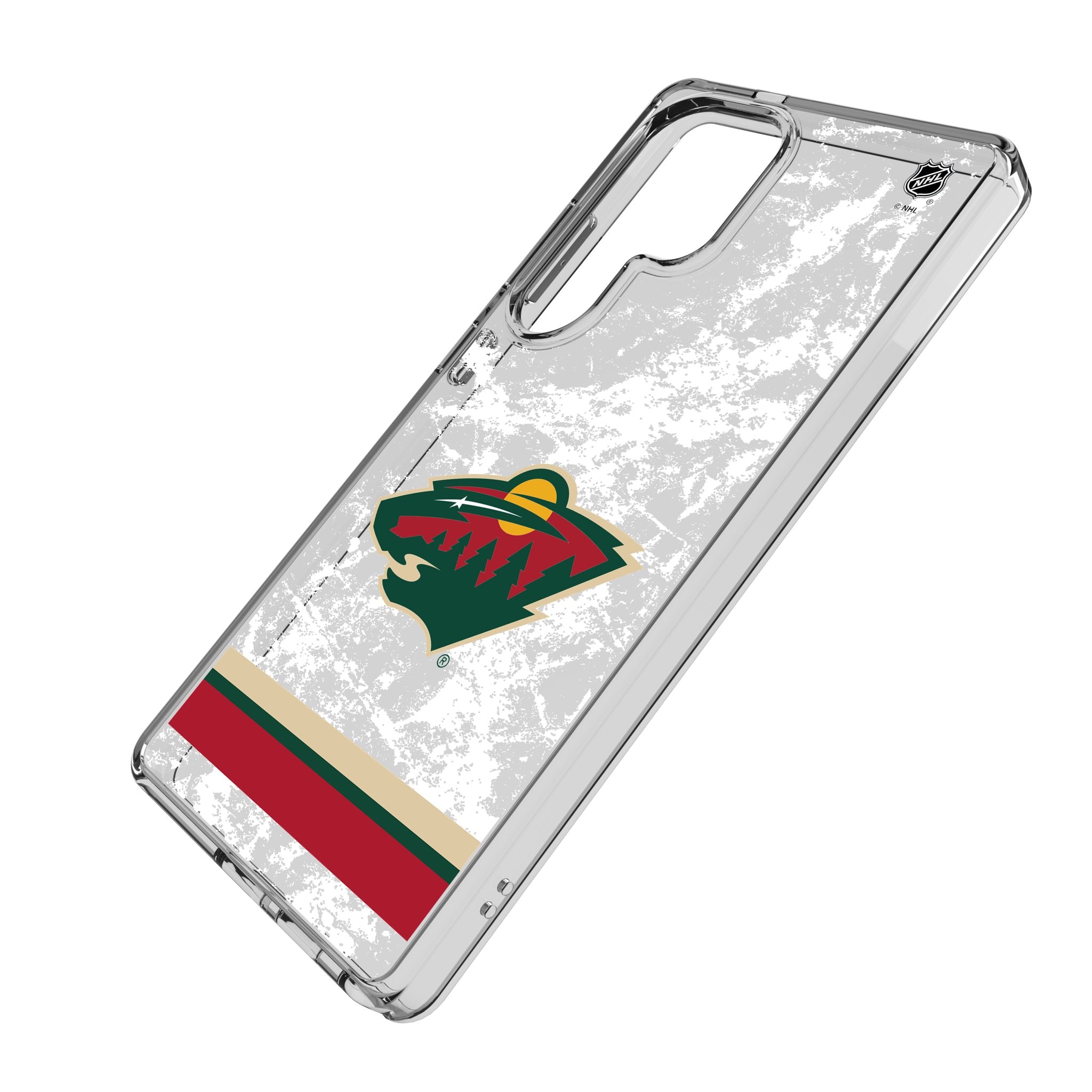 Minnesota Wild Ice Stripe Clear Phone Case for Samsung Galaxy