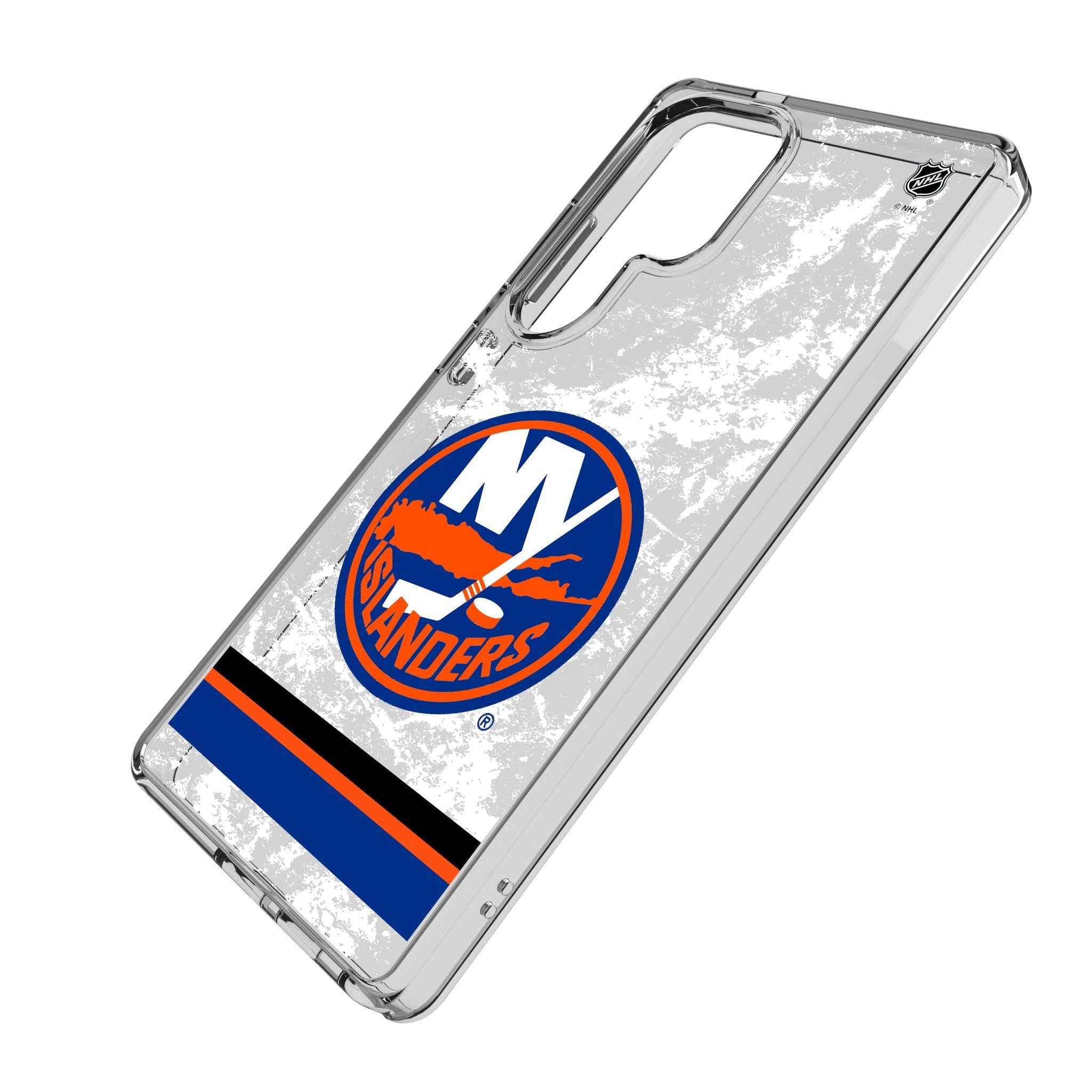 New York Islanders Ice Stripe Clear Phone Case for Samsung Galaxy