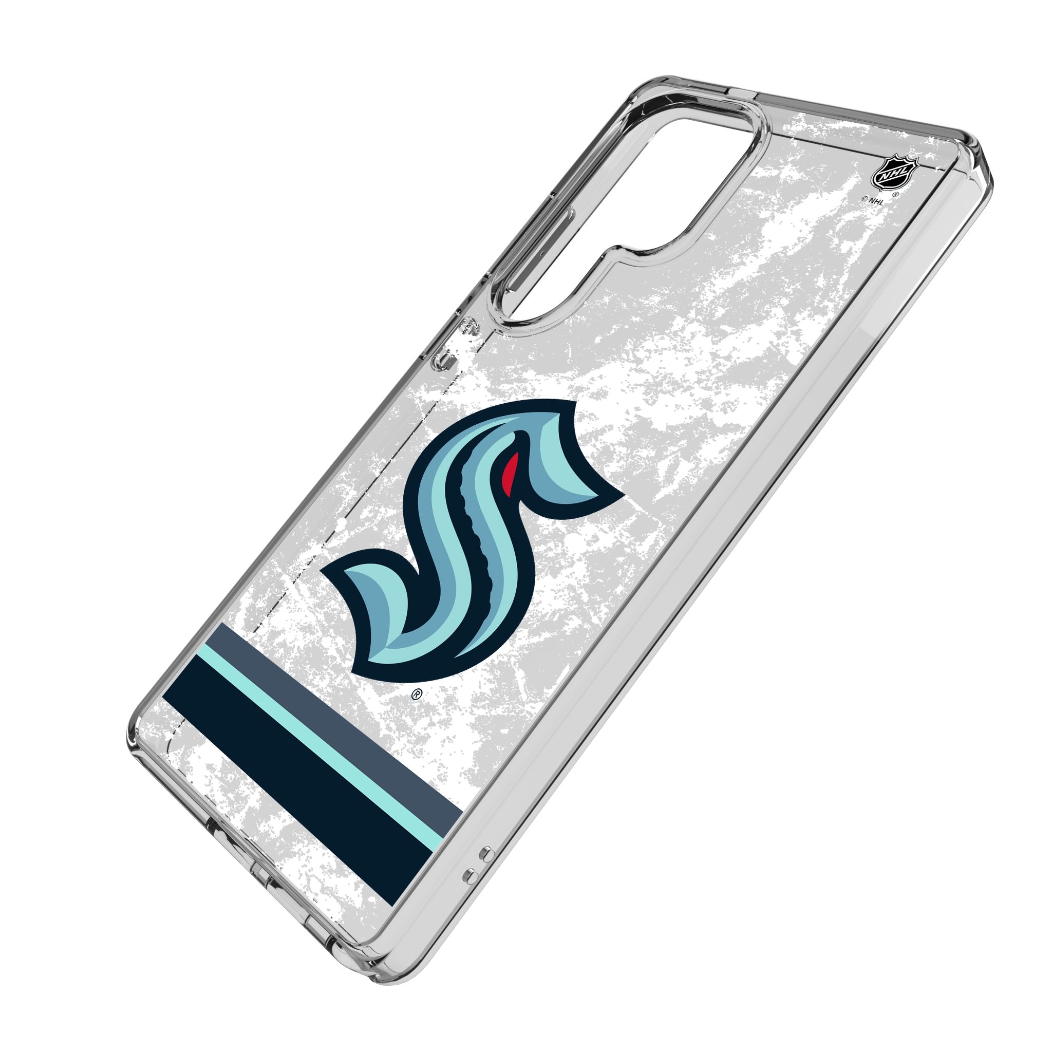 Seattle Kraken Ice Stripe Clear Phone Case for Samsung Galaxy