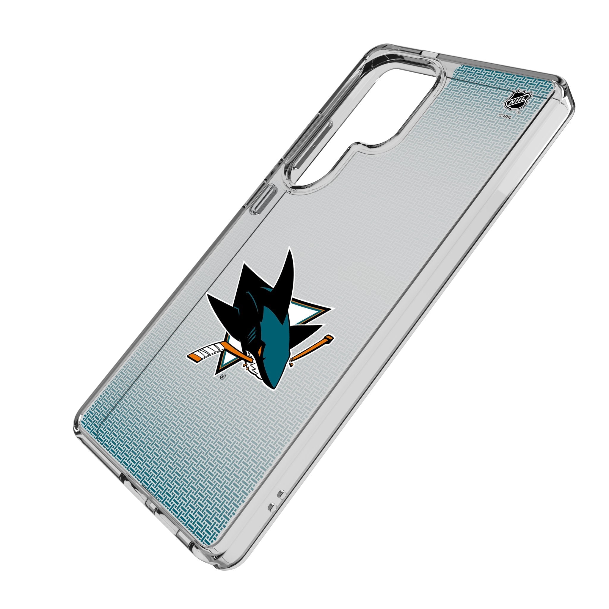 San Jose Sharks Linen Clear Phone Case for Samsung Galaxy