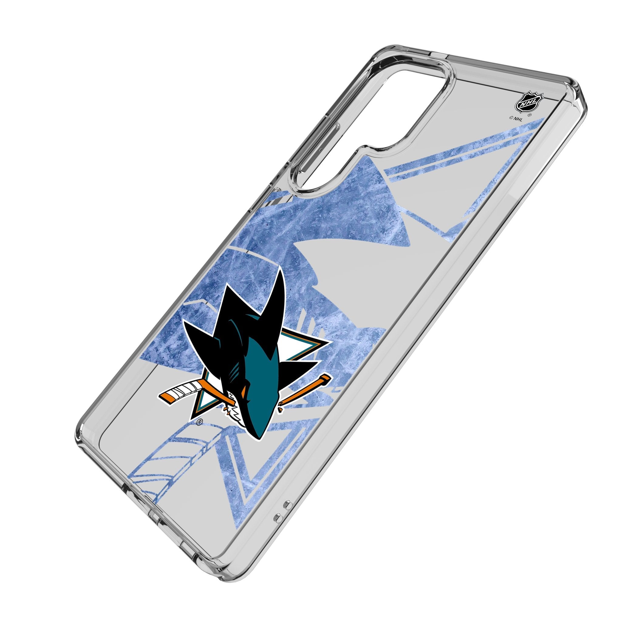San Jose Sharks Ice Tilt Clear Phone Case for Samsung Galaxy