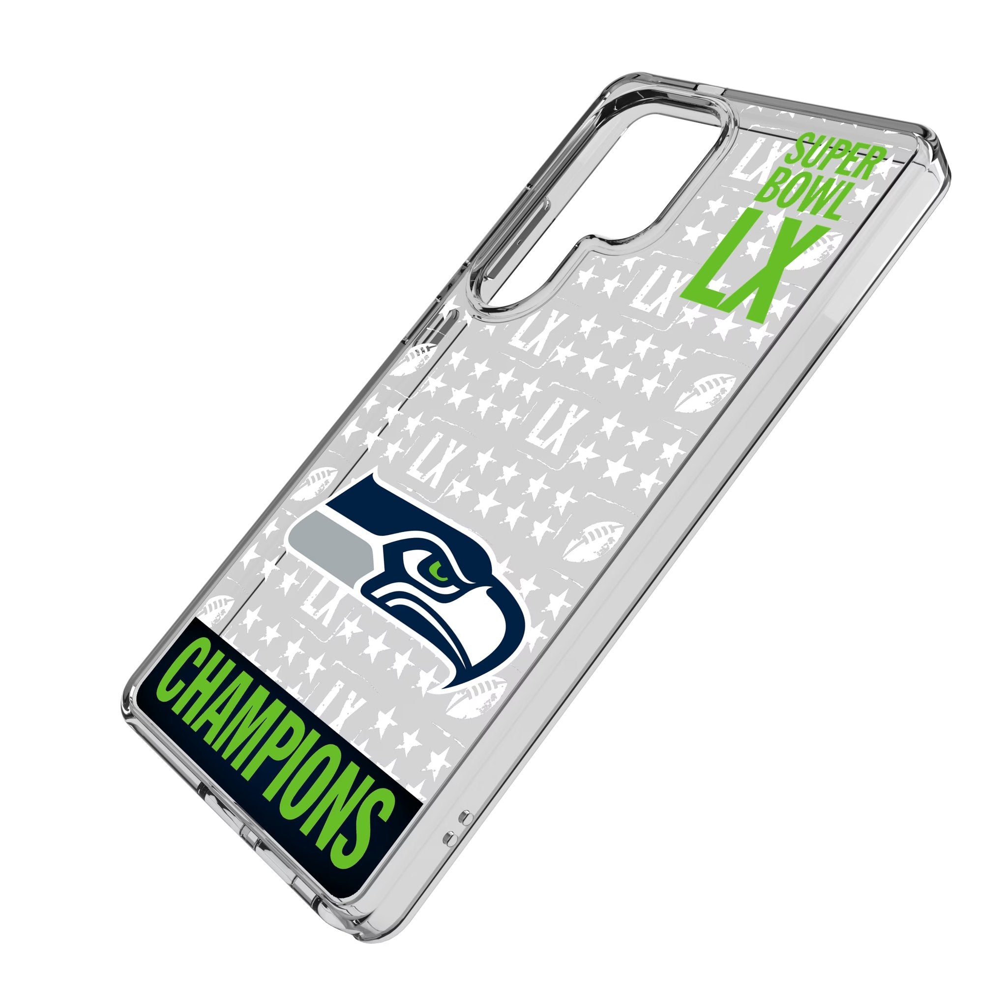Seattle Seahawks 2026 Super Bowl Clear Phone Case for Samsung Galaxy 2