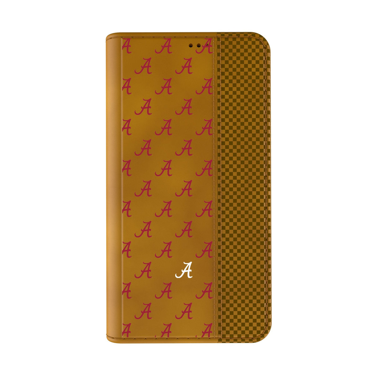 University of Alabama Crimson Tide Script A Fashion Pattern Folio Phone Case for Apple iPhone 2