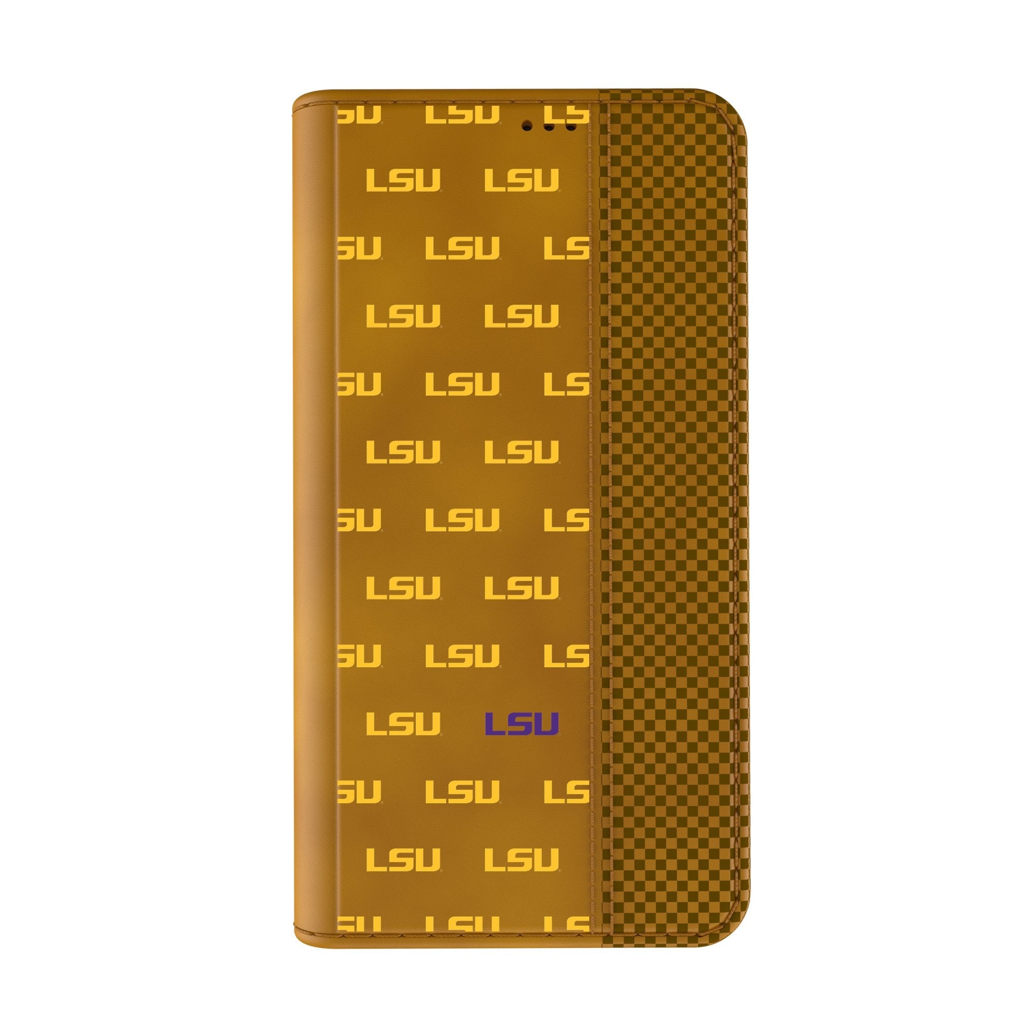 Louisiana State University Tigers Fashion Pattern Folio Phone Case for Apple iPhone