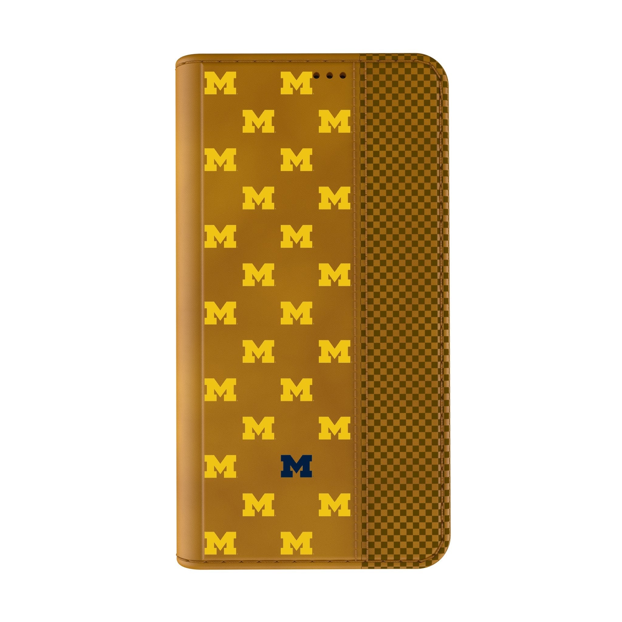 University of Michigan Wolverines Fashion Pattern Folio Phone Case for Apple iPhone