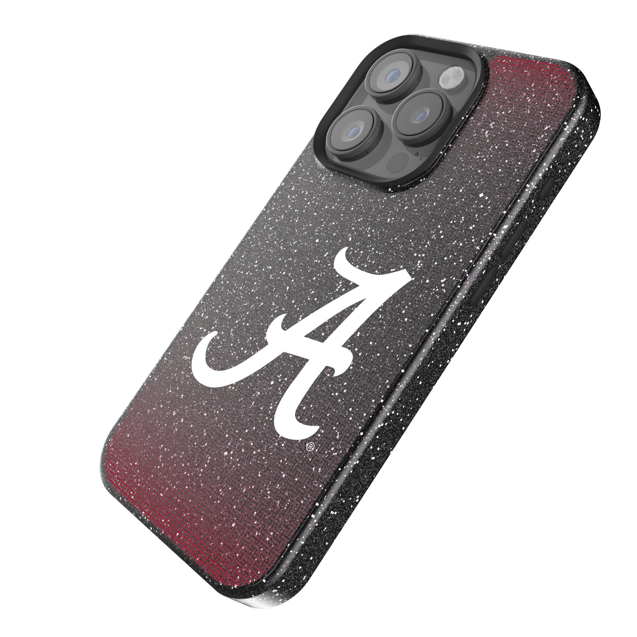 University of Alabama Crimson Tide Script A Linen Bling Phone Case for Apple iPhone 2
