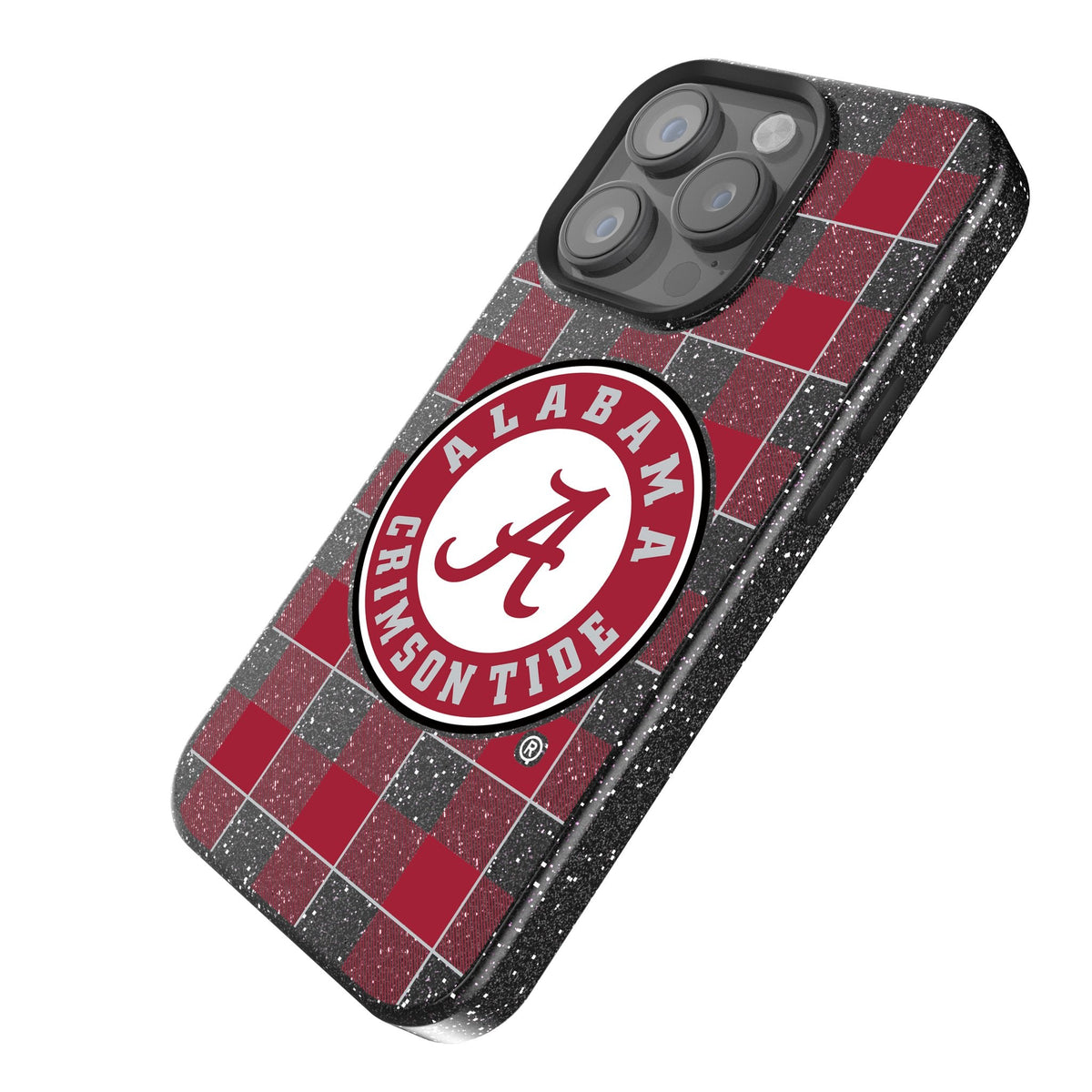 University of Alabama Crimson Tide Plaid Bling Phone Case 2