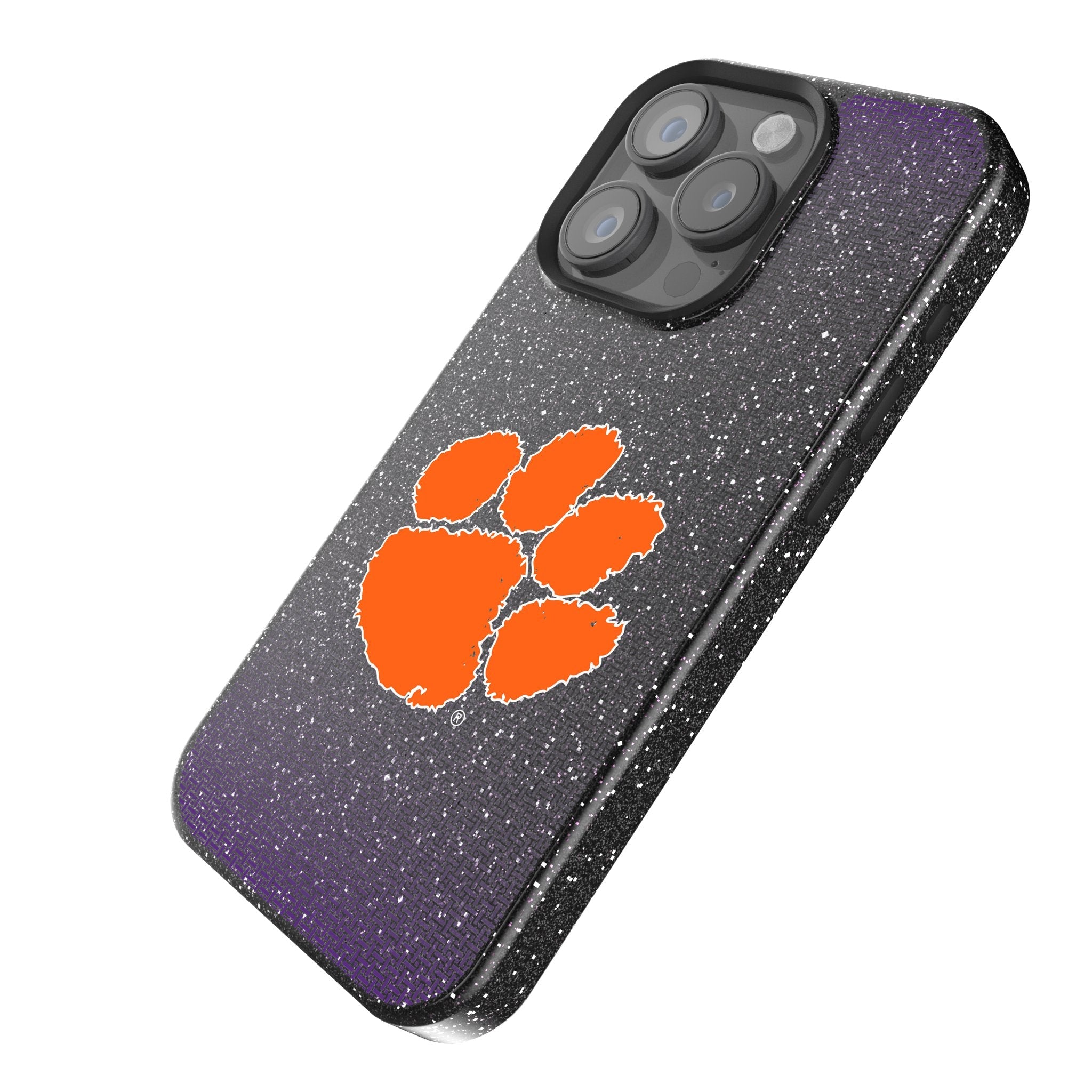 Clemson University Tigers Linen Bling Phone Case for Apple iPhone 2