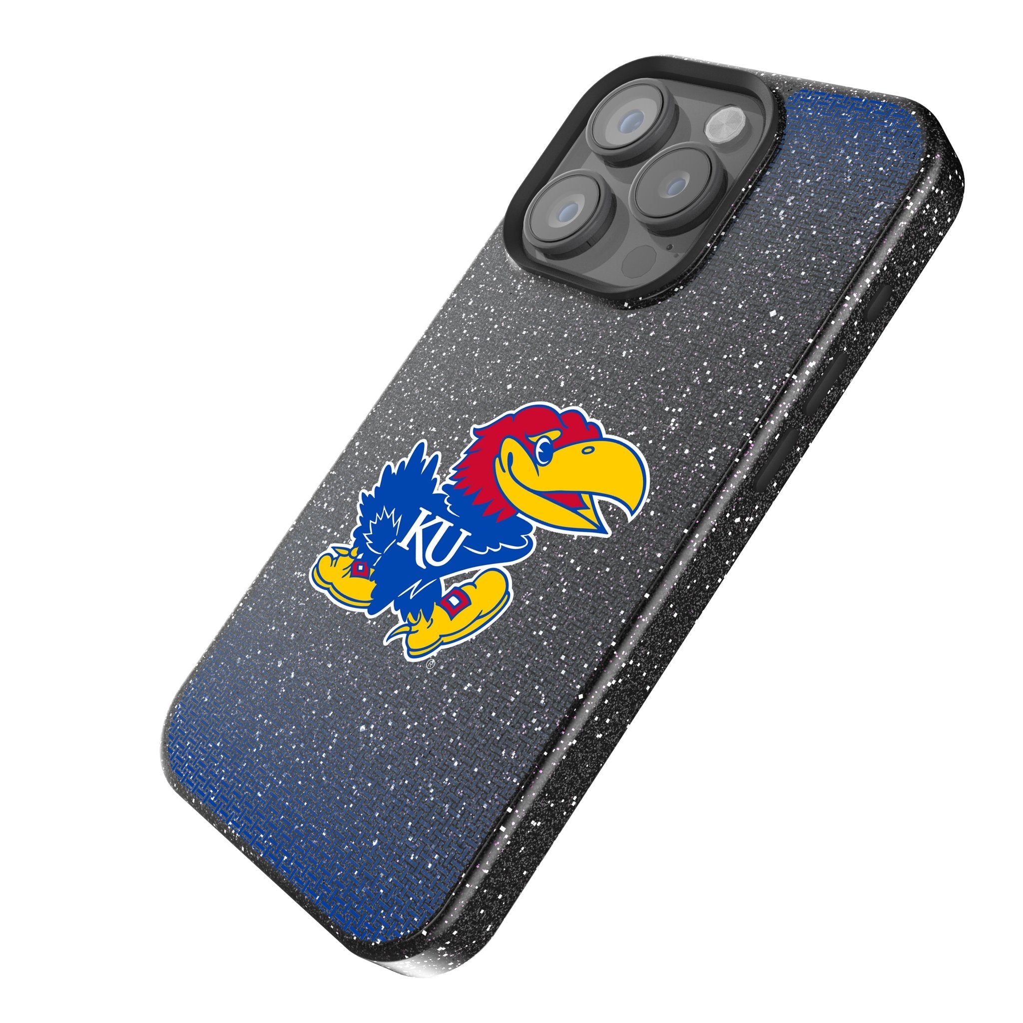 University of Kansas Jayhawks Linen Bling Phone Case for Apple iPhone 2