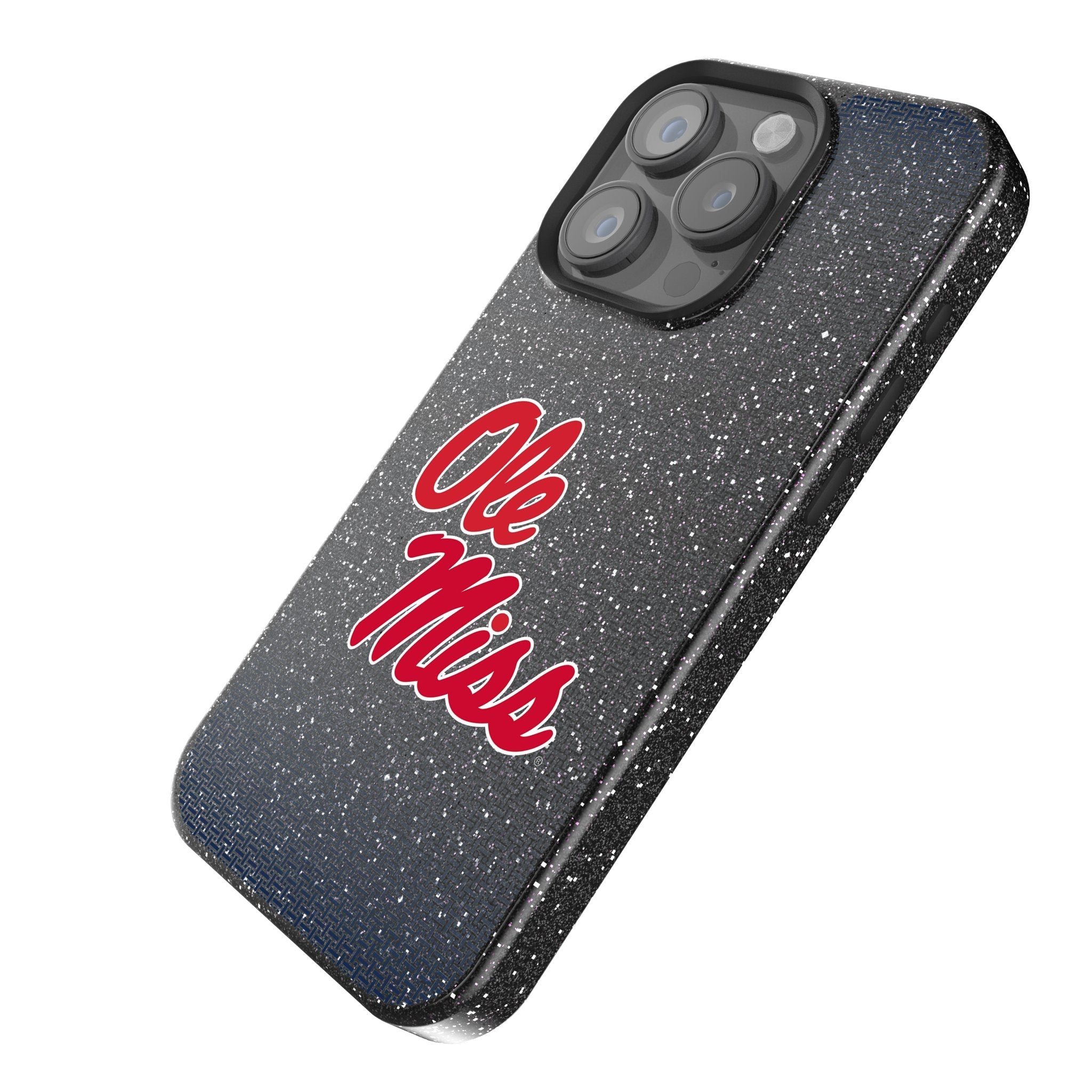 University of Mississippi Rebels Linen Bling Phone Case for Apple iPhone 2