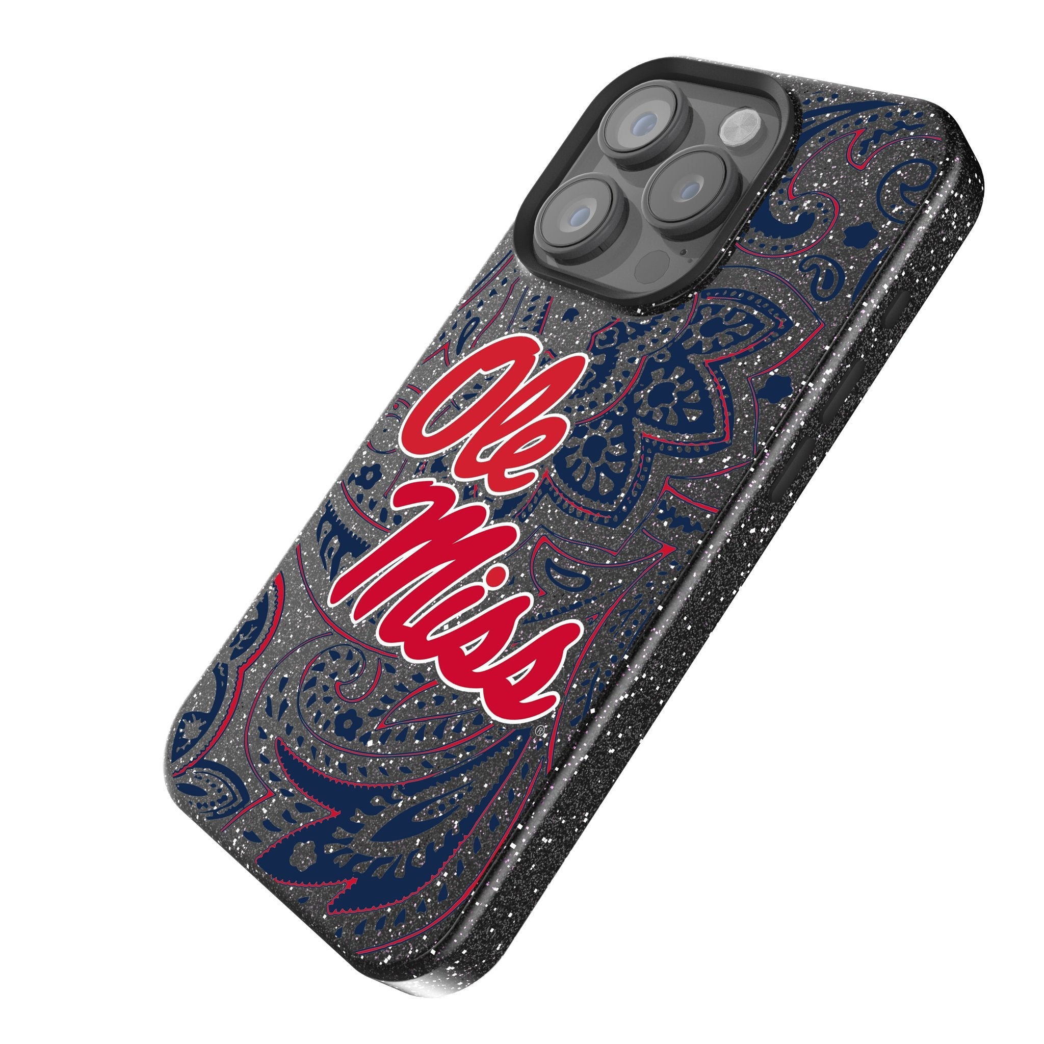 University of Mississippi Rebels Paisley Bling Phone Case 2