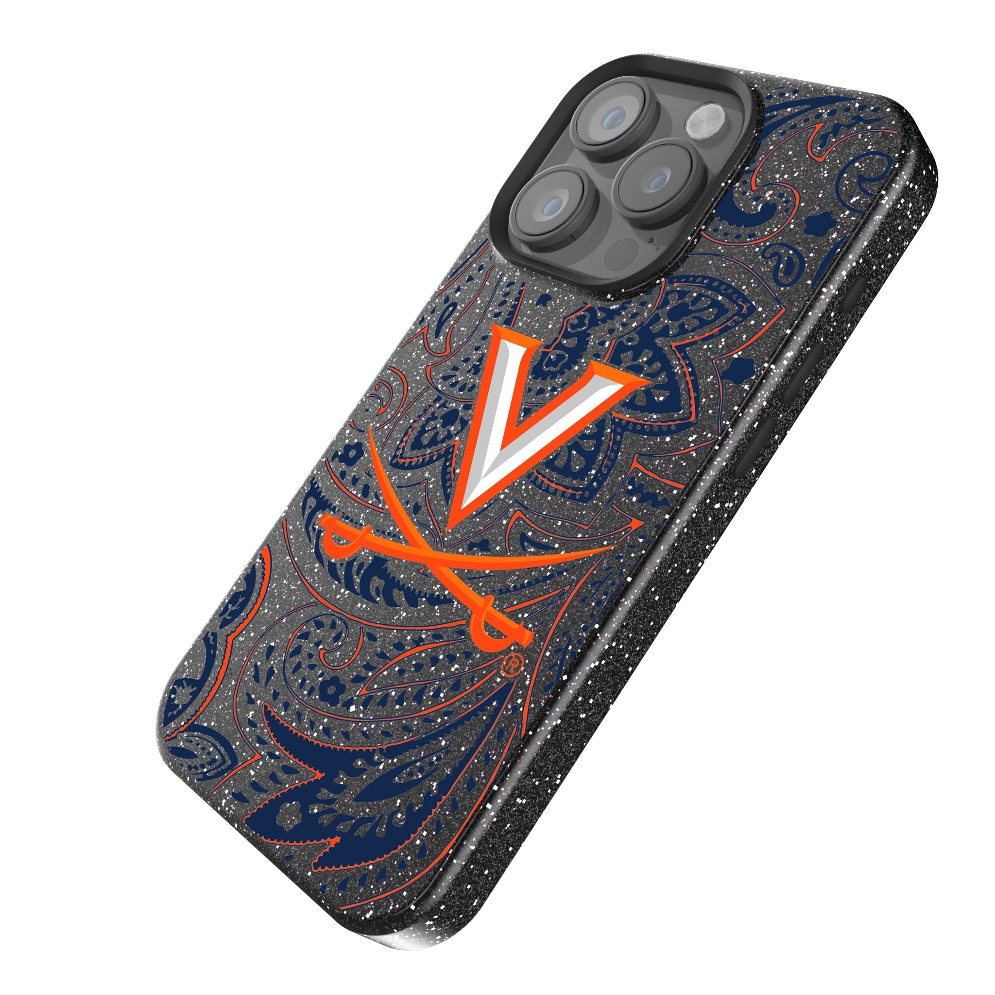University of Virginia Cavaliers Paisley Bling Phone Case