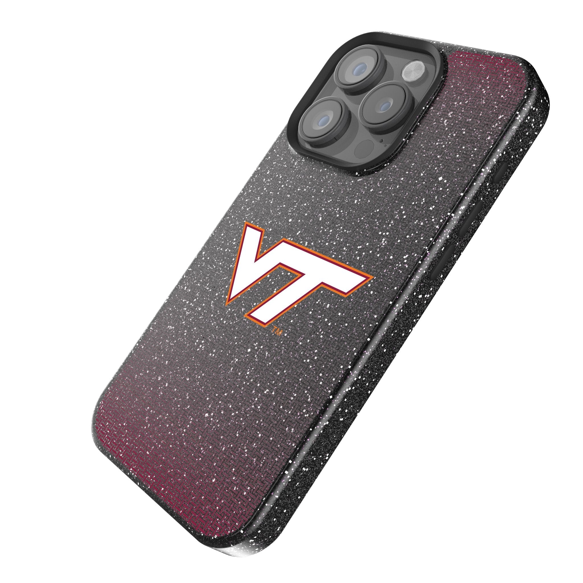 Virginia Tech Hokies Linen Bling Phone Case for Apple iPhone 2