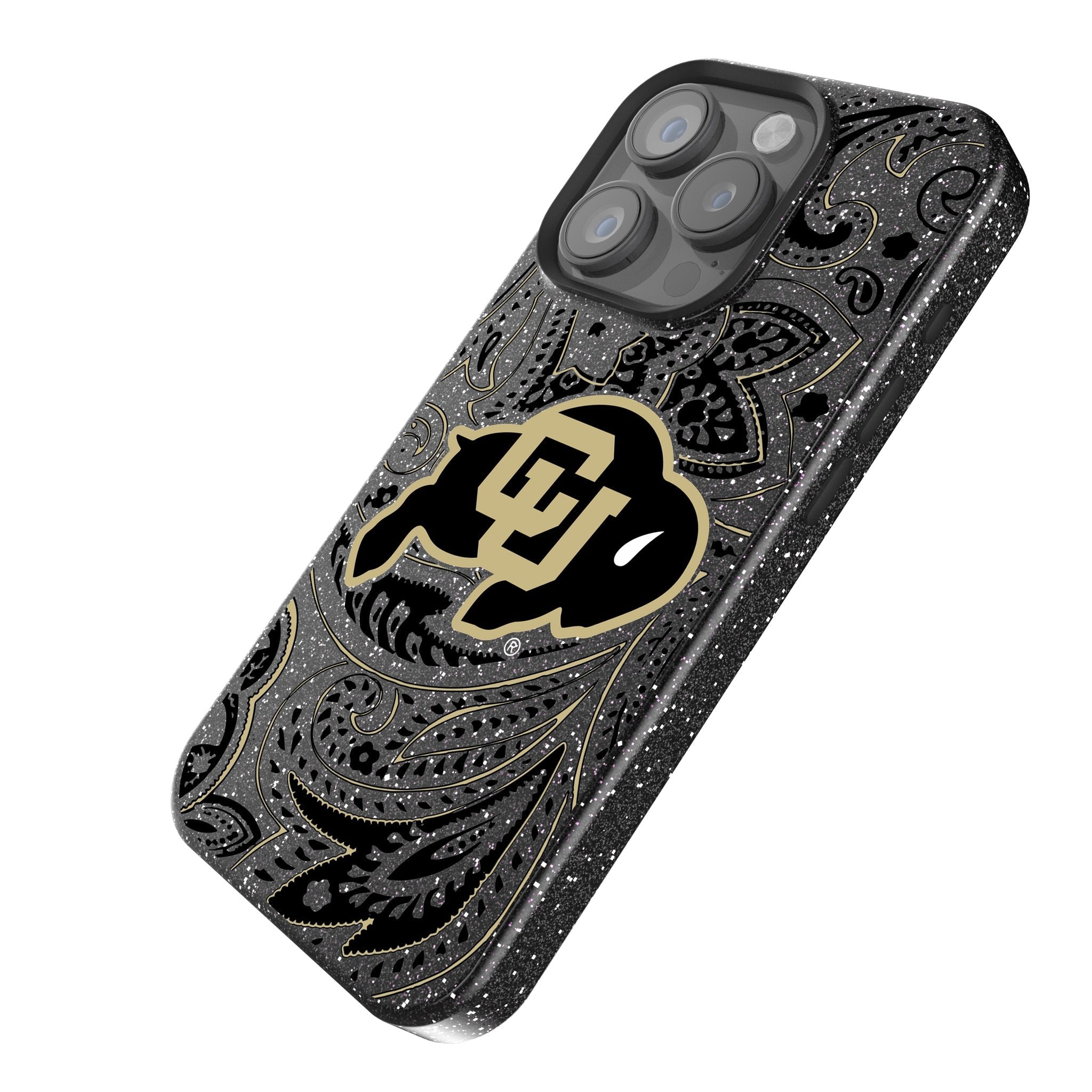 University of Colorado Buffaloes Paisley Bling Phone Case