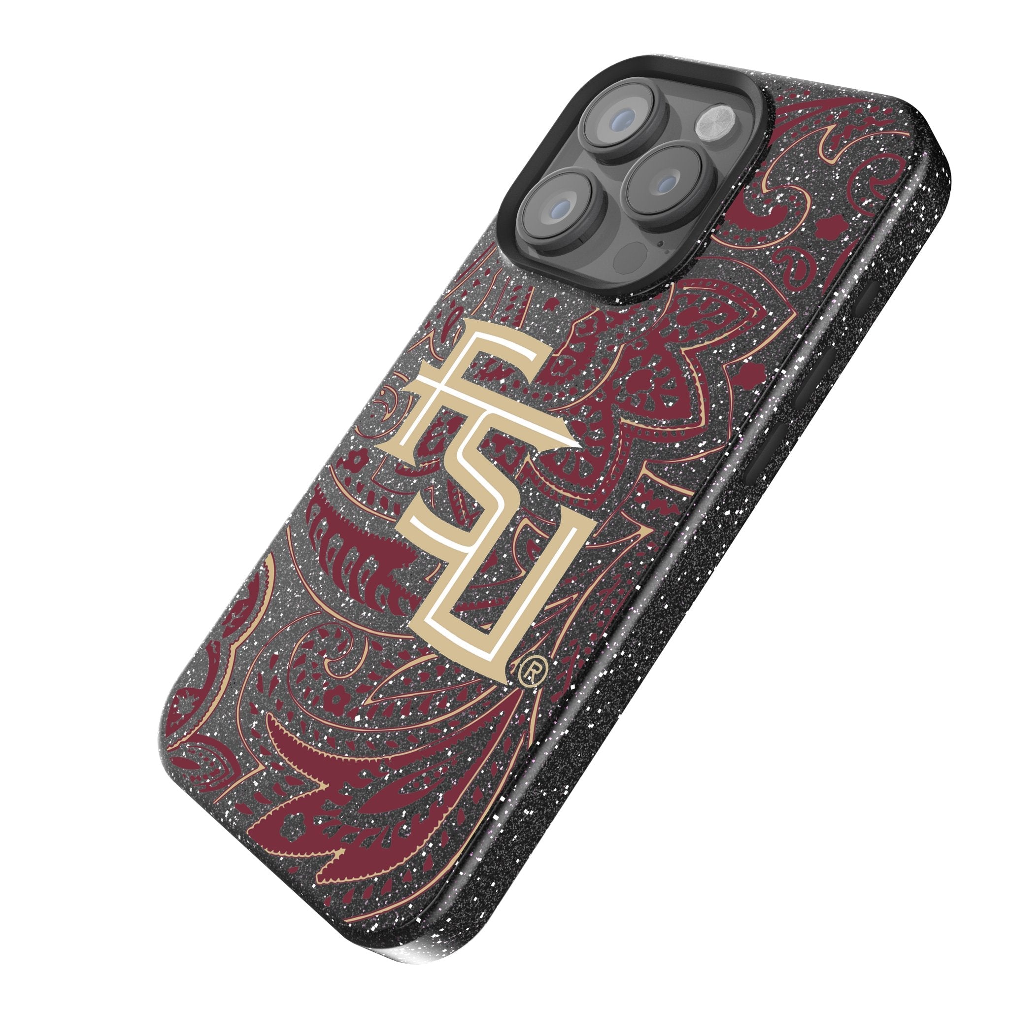 Florida State University Seminoles Athletic Wordmark Paisley Bling Phone Case 2