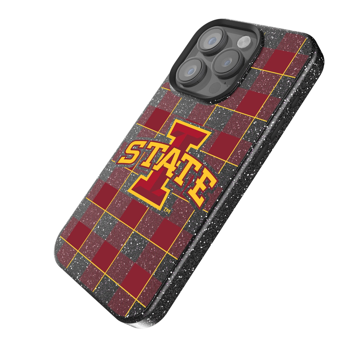 Iowa State University Cyclones Plaid Bling Phone Case 2