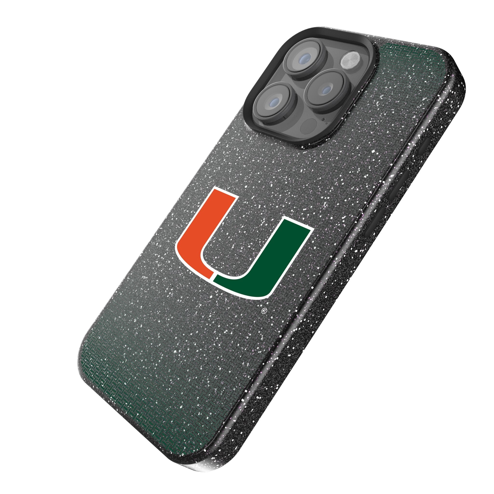 University of Miami Hurricanes Linen Bling Phone Case for Apple iPhone 2