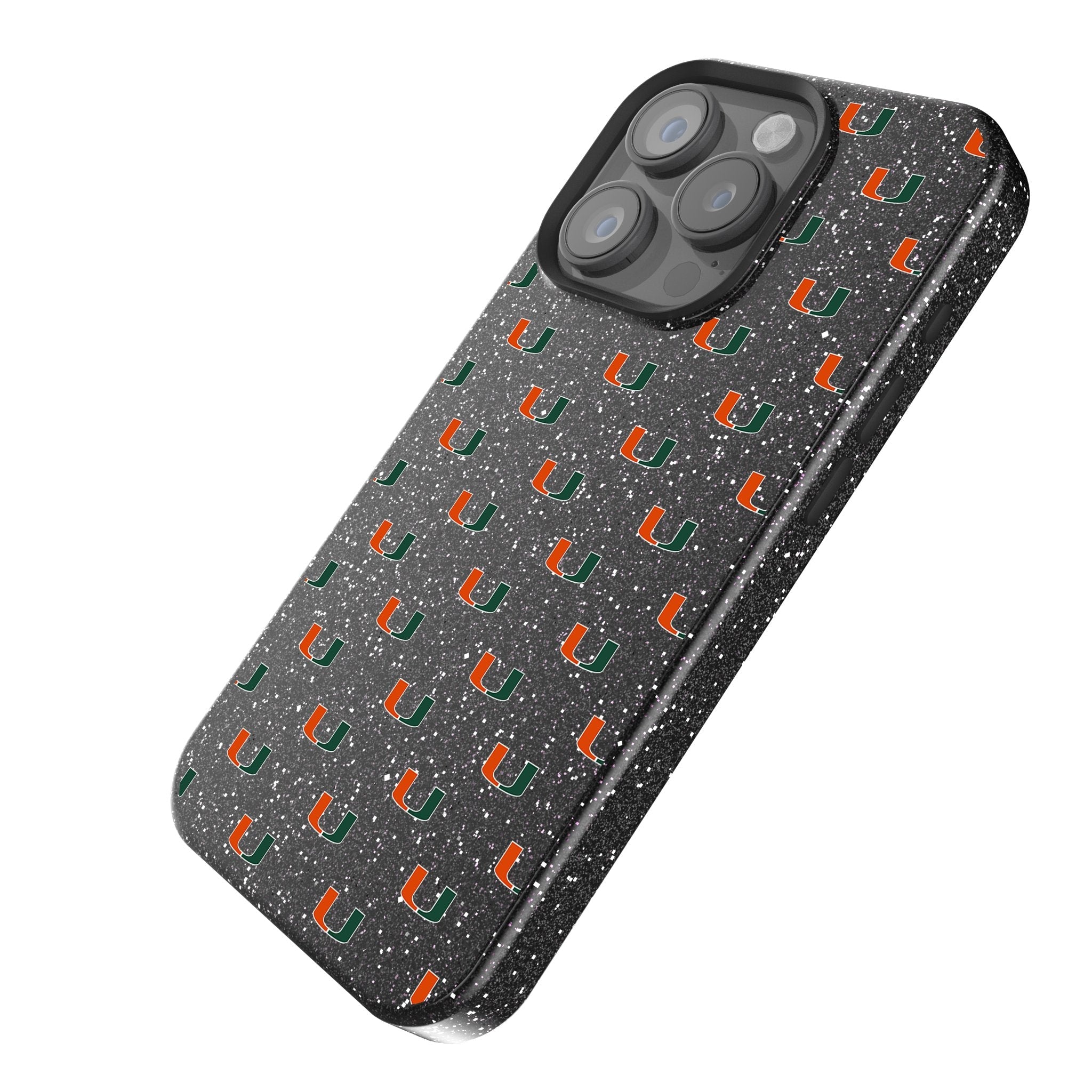 University of Miami Hurricanes Fashion Pattern Bling Phone Case for Apple iPhone 2