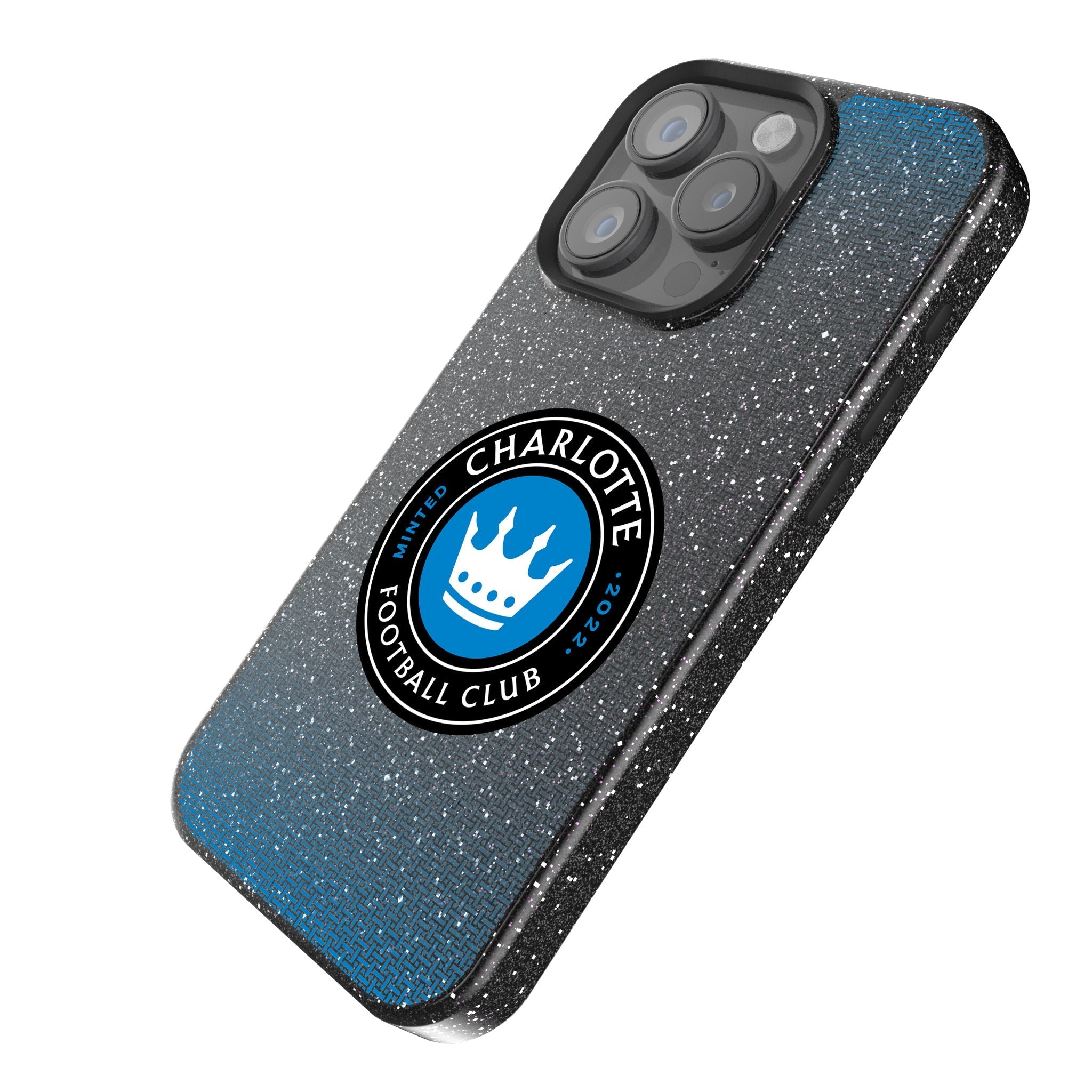 Charlotte FC Linen Bling Phone Case for Apple iPhone