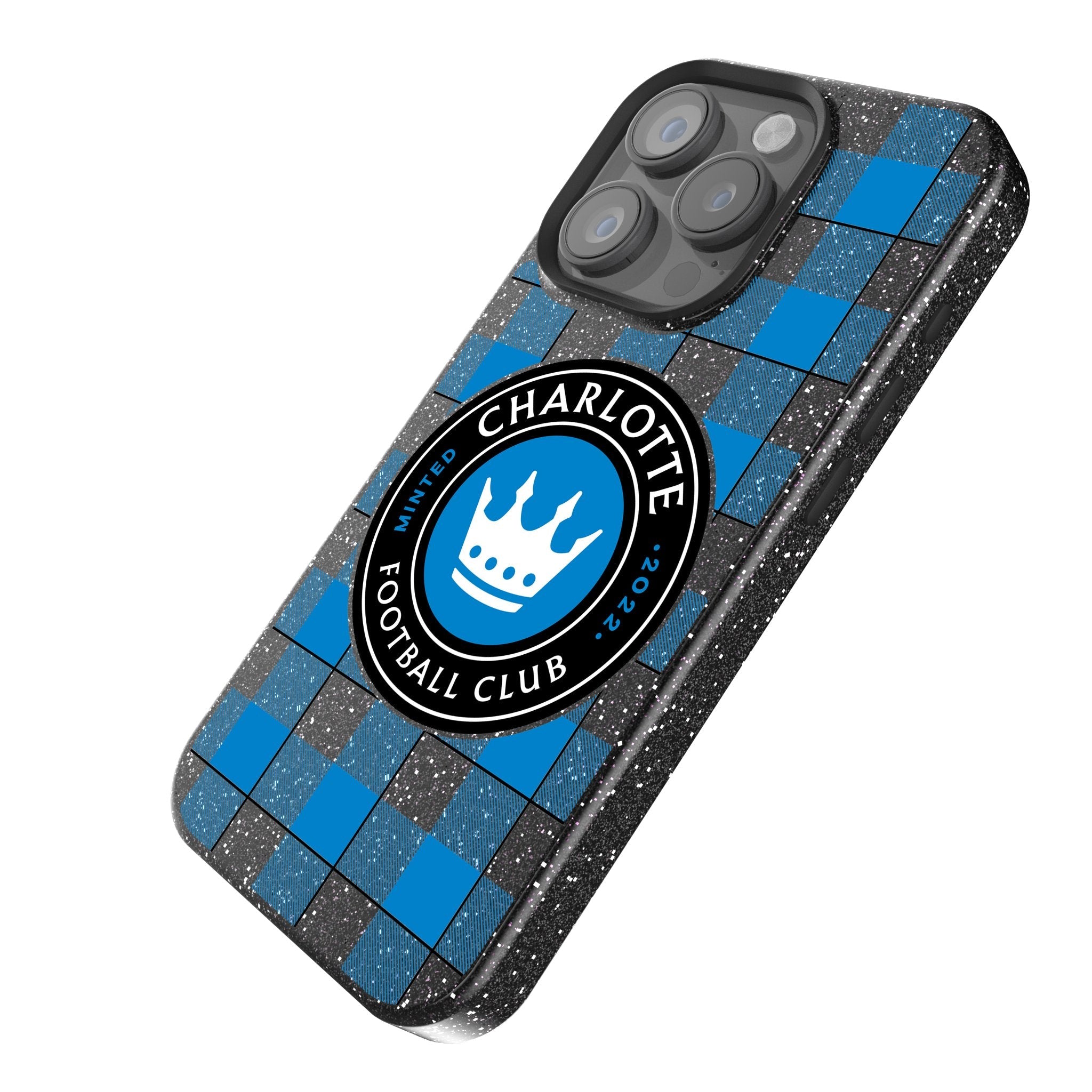 Charlotte FC  Plaid Bling Phone Case