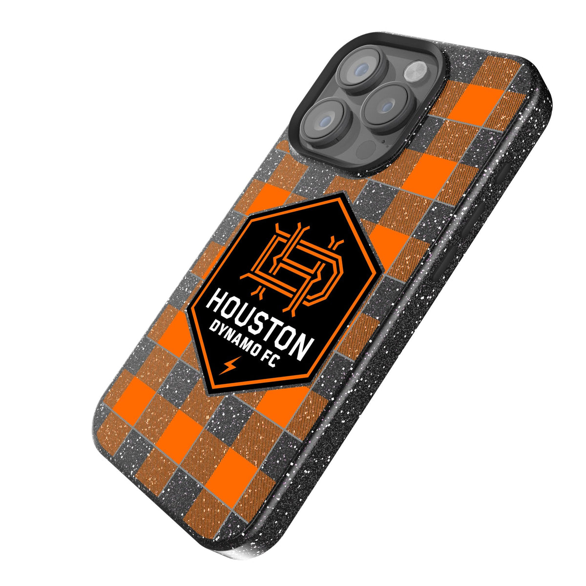 Houston Dynamo  Plaid Bling Phone Case 2