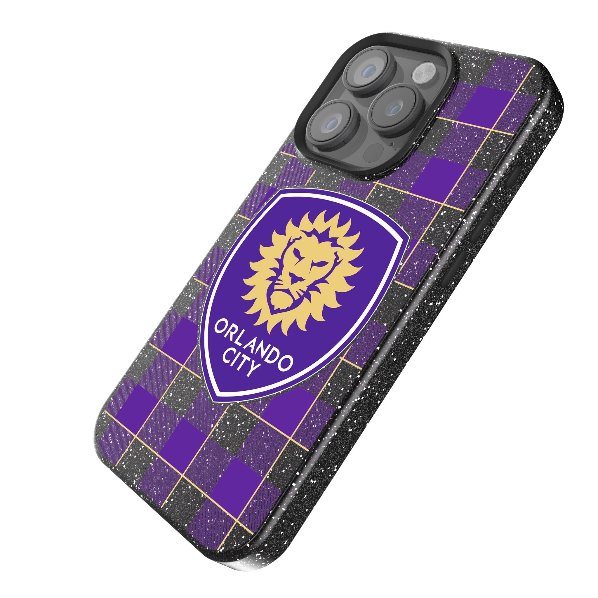 Orlando City Soccer Club  Plaid Bling Phone Case
