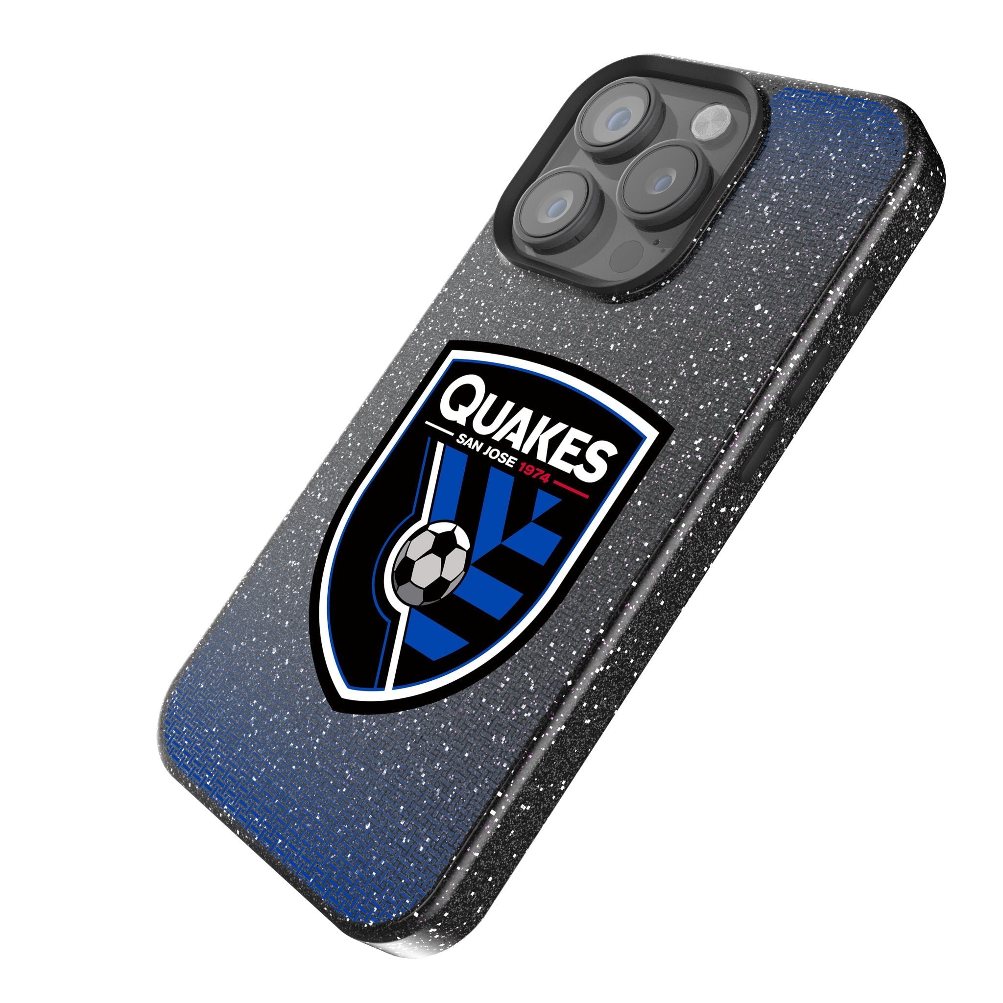 San Jose Earthquakes Linen Bling Phone Case for Apple iPhone 2