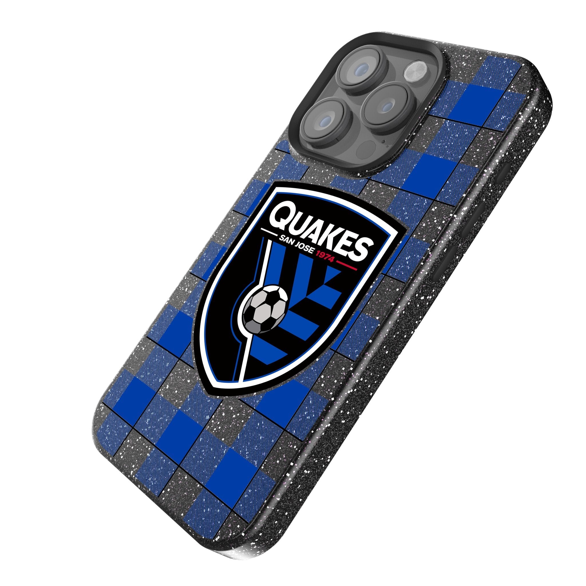 San Jose Earthquakes   Plaid Bling Phone Case 2
