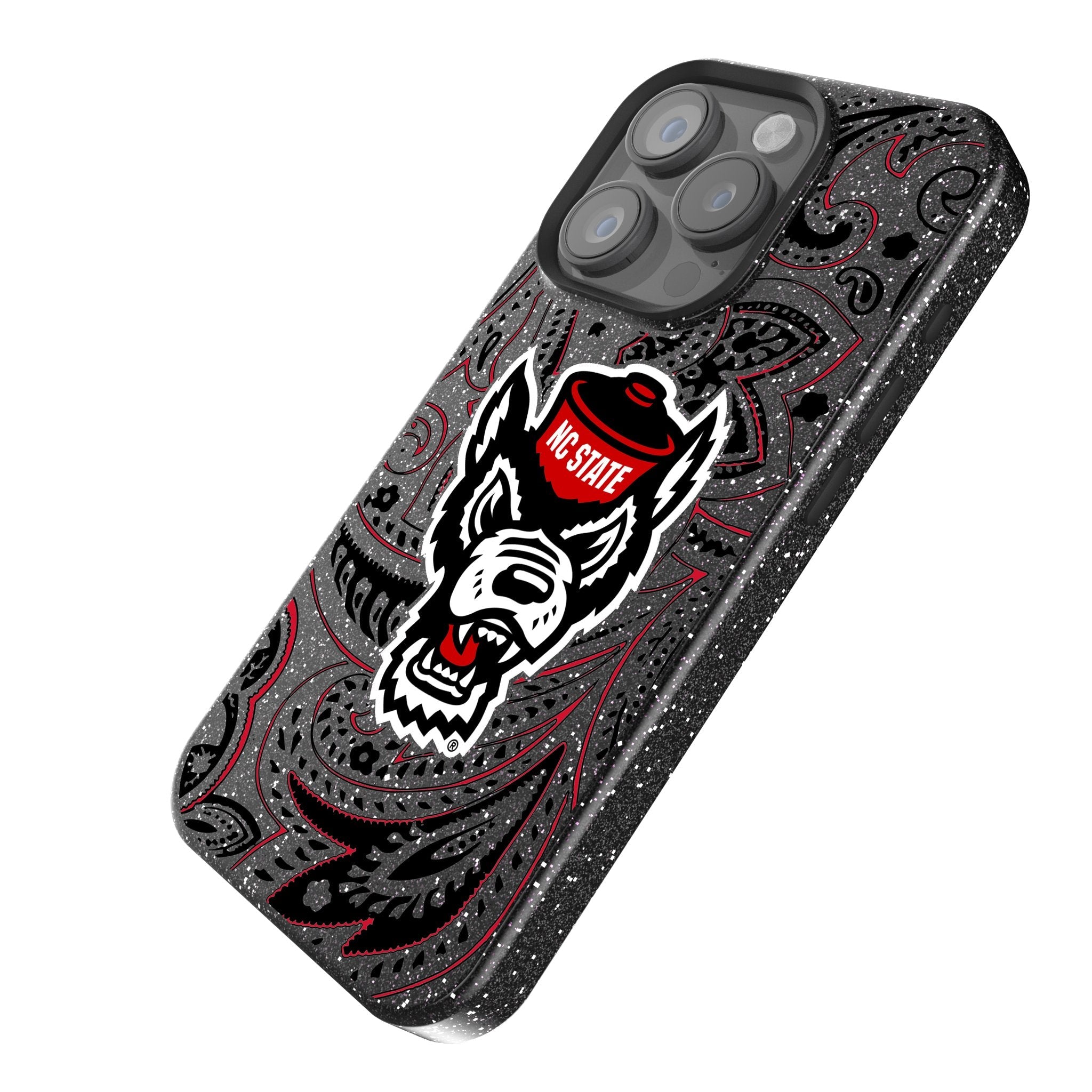 North Carolina State University Wolfpack Paisley Bling Phone Case