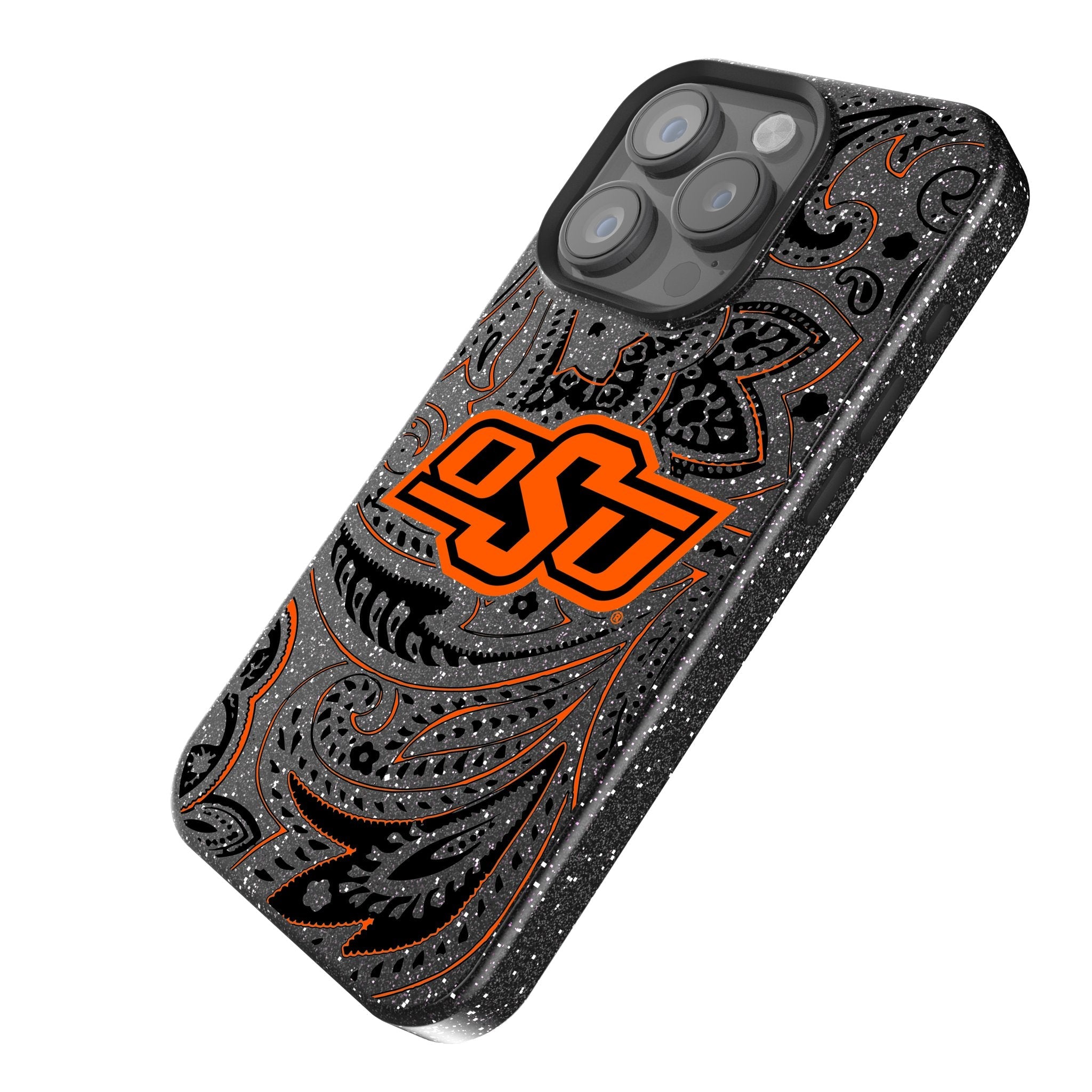 Oklahoma State University Cowboys Paisley Bling Phone Case 2
