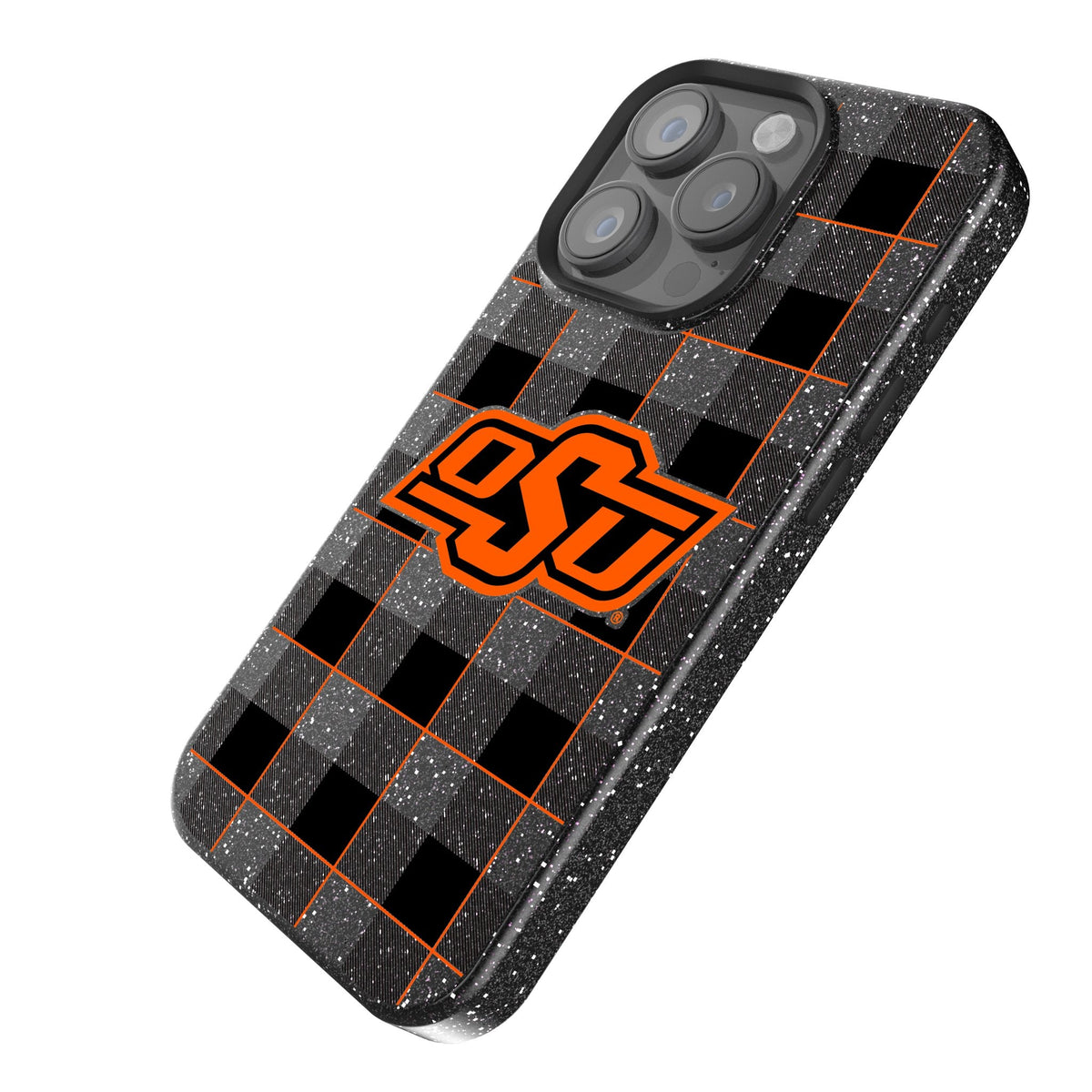 Oklahoma State University Cowboys Plaid Bling Phone Case 2
