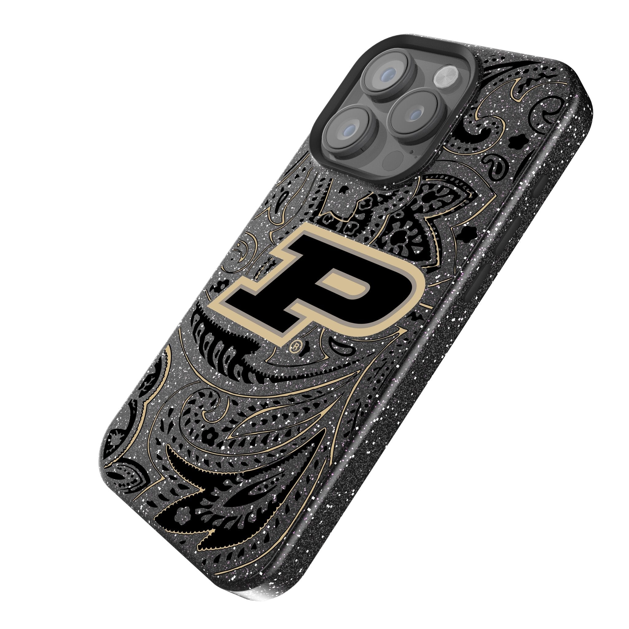 Purdue University Boilermakers Paisley Bling Phone Case 2